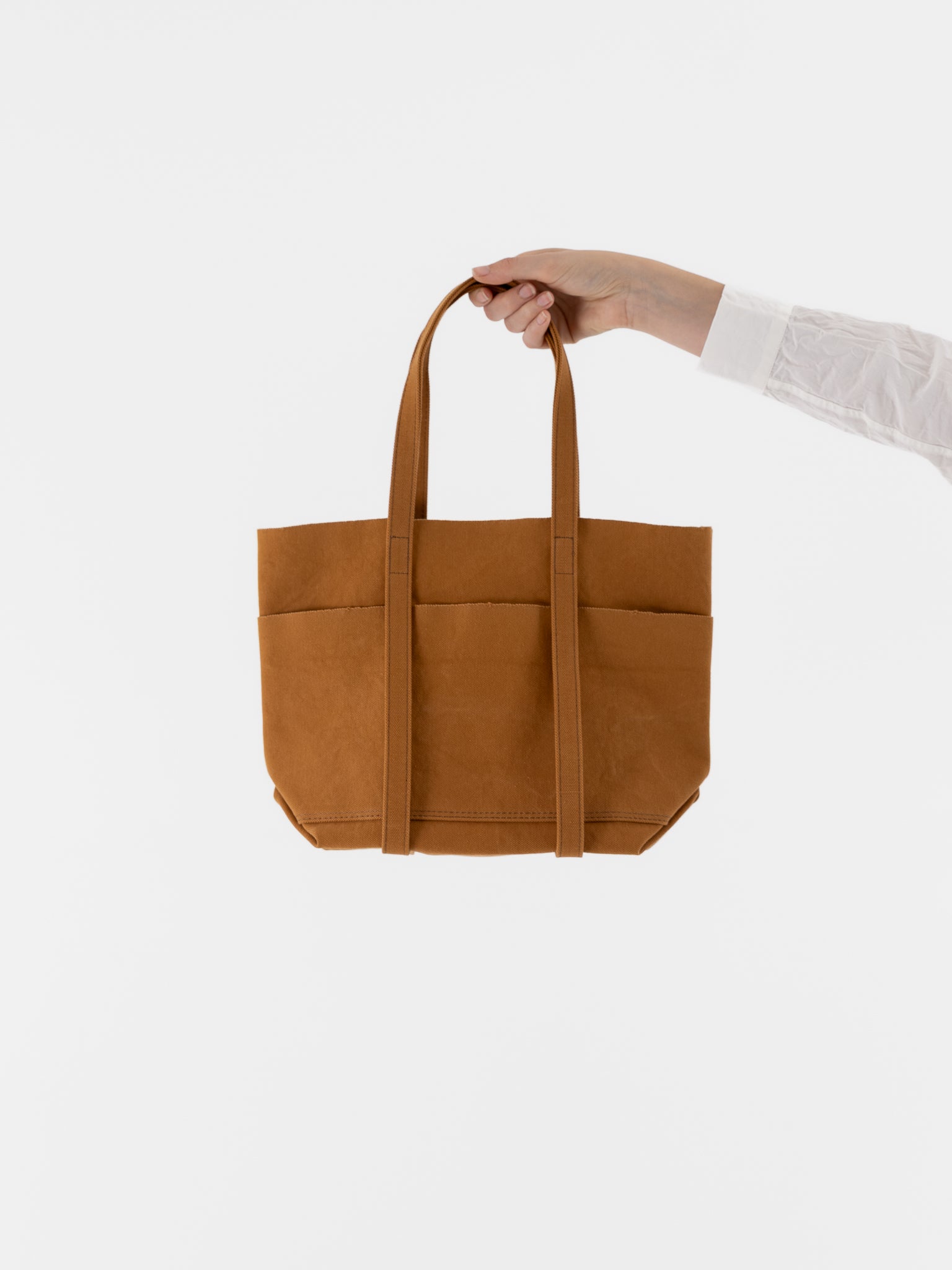 Amiacalva 6 Pocket Small Tote in Mustard at Worthwhile