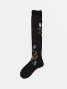 Antipast Tulip Bouquet High Socks in Black - ANTIPAST at Worthwhile - shop SOCK