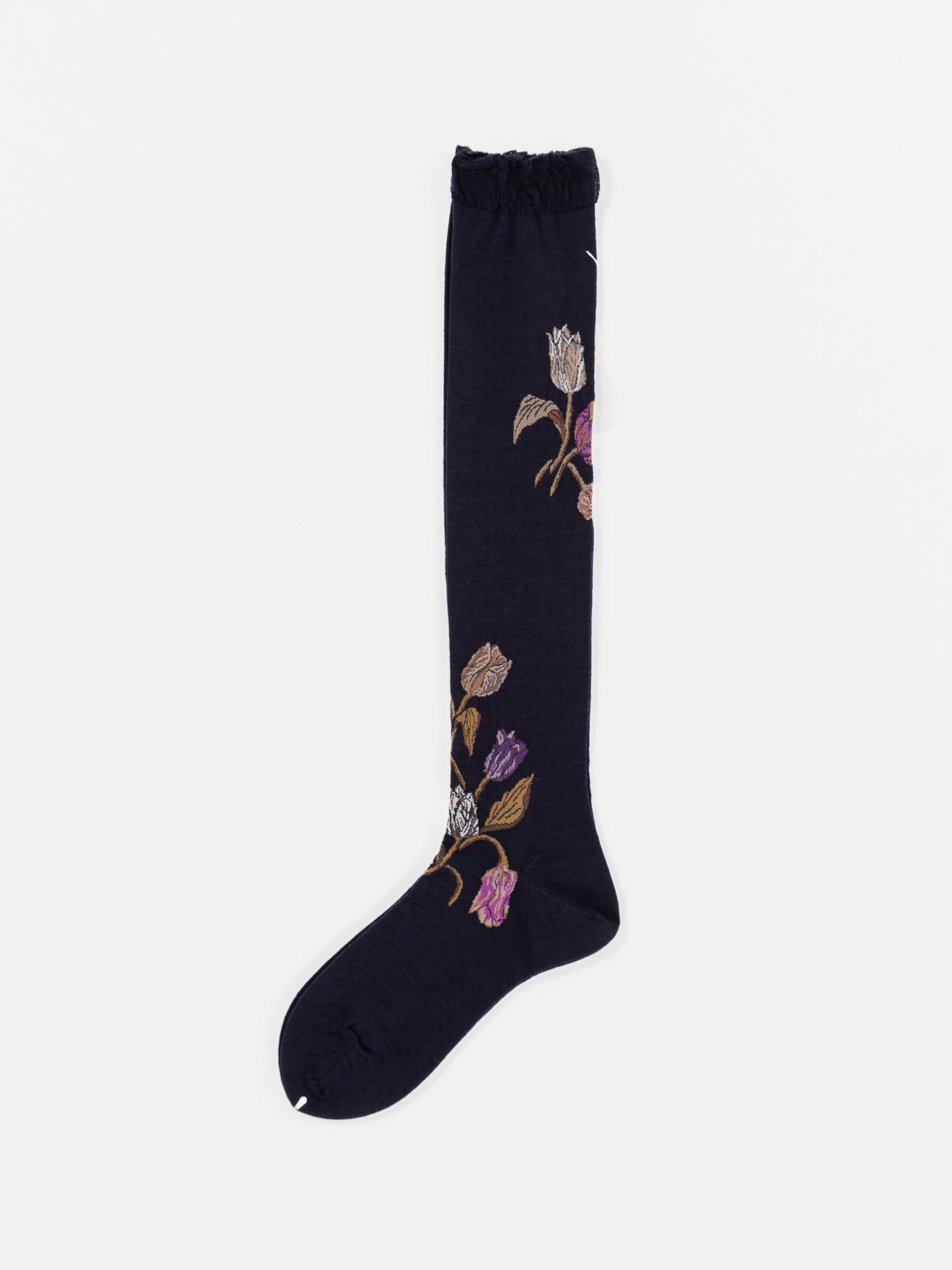 Antipast Tulip Bouquet High Socks in Navy - ANTIPAST at Worthwhile - shop SOCK