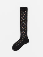 Antipast Rose Wall High Socks in Black - ANTIPAST at Worthwhile - shop SOCK