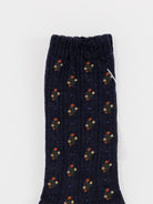 Antipast Flower Stripes Socks in Navy - ANTIPAST at Worthwhile - shop SOCK