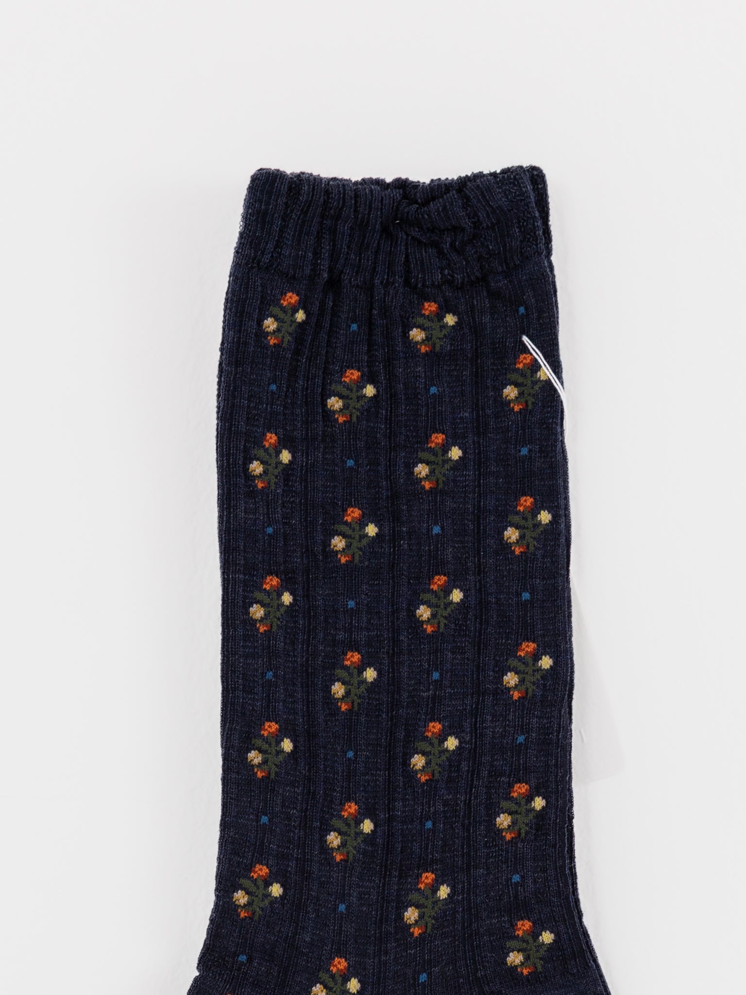 Antipast Flower Stripes Socks in Navy - ANTIPAST at Worthwhile - shop SOCK