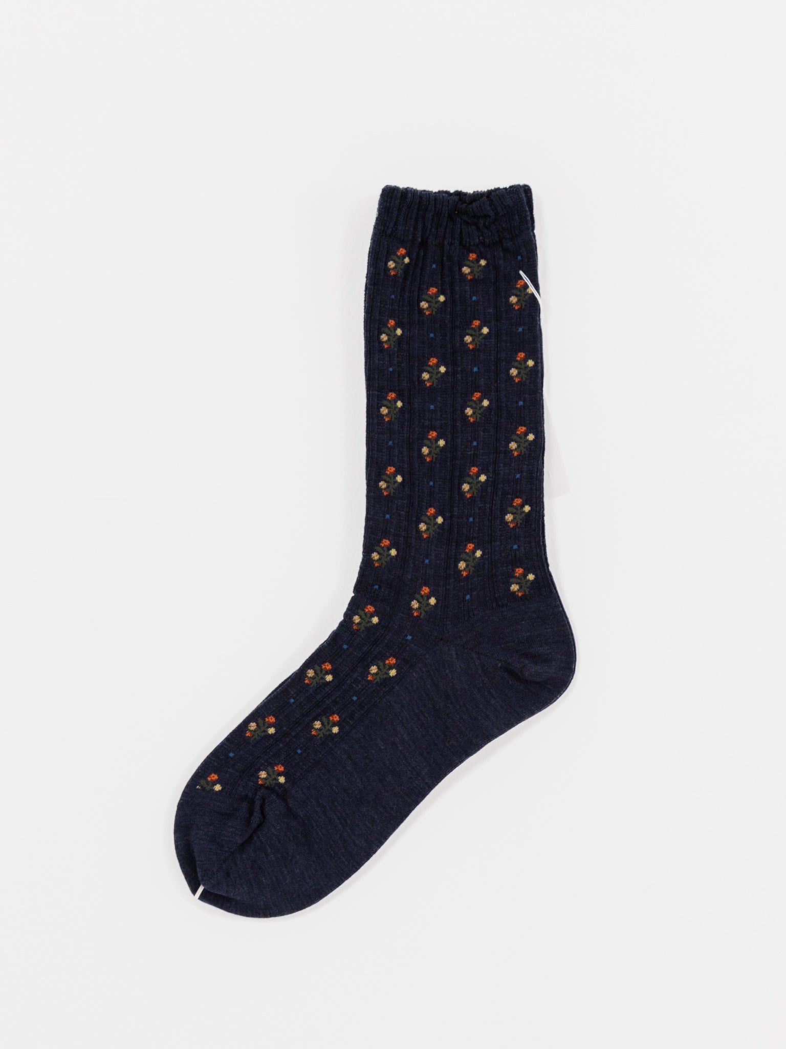 Antipast Flower Stripes Socks in Navy - ANTIPAST at Worthwhile - shop SOCK