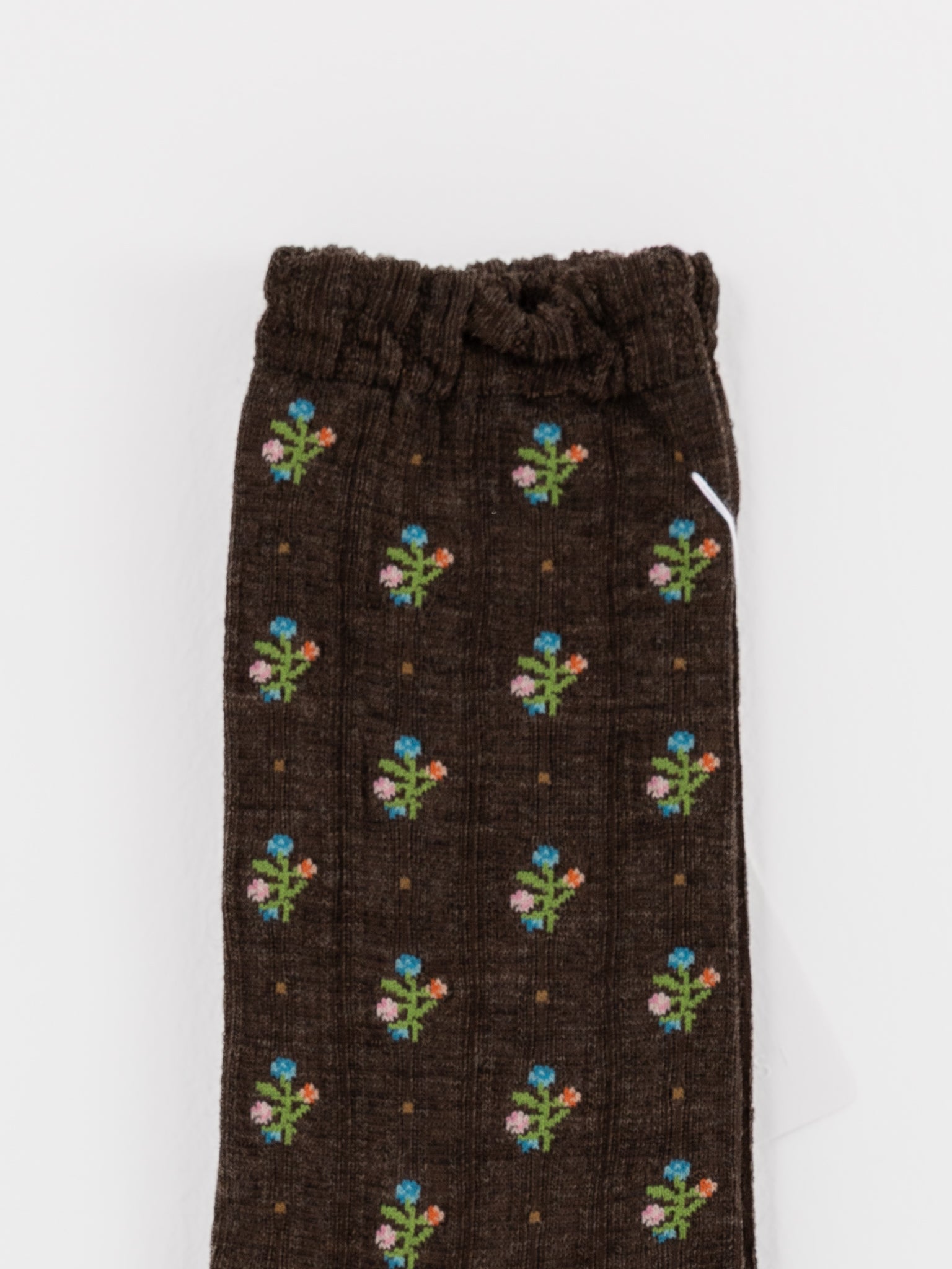 Antipast Flower Stripes Socks in Brown - ANTIPAST at Worthwhile - shop SOCK