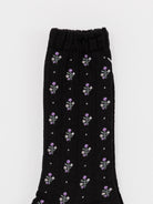 Antipast Flower Stripes Socks in Black - ANTIPAST at Worthwhile - shop SOCK