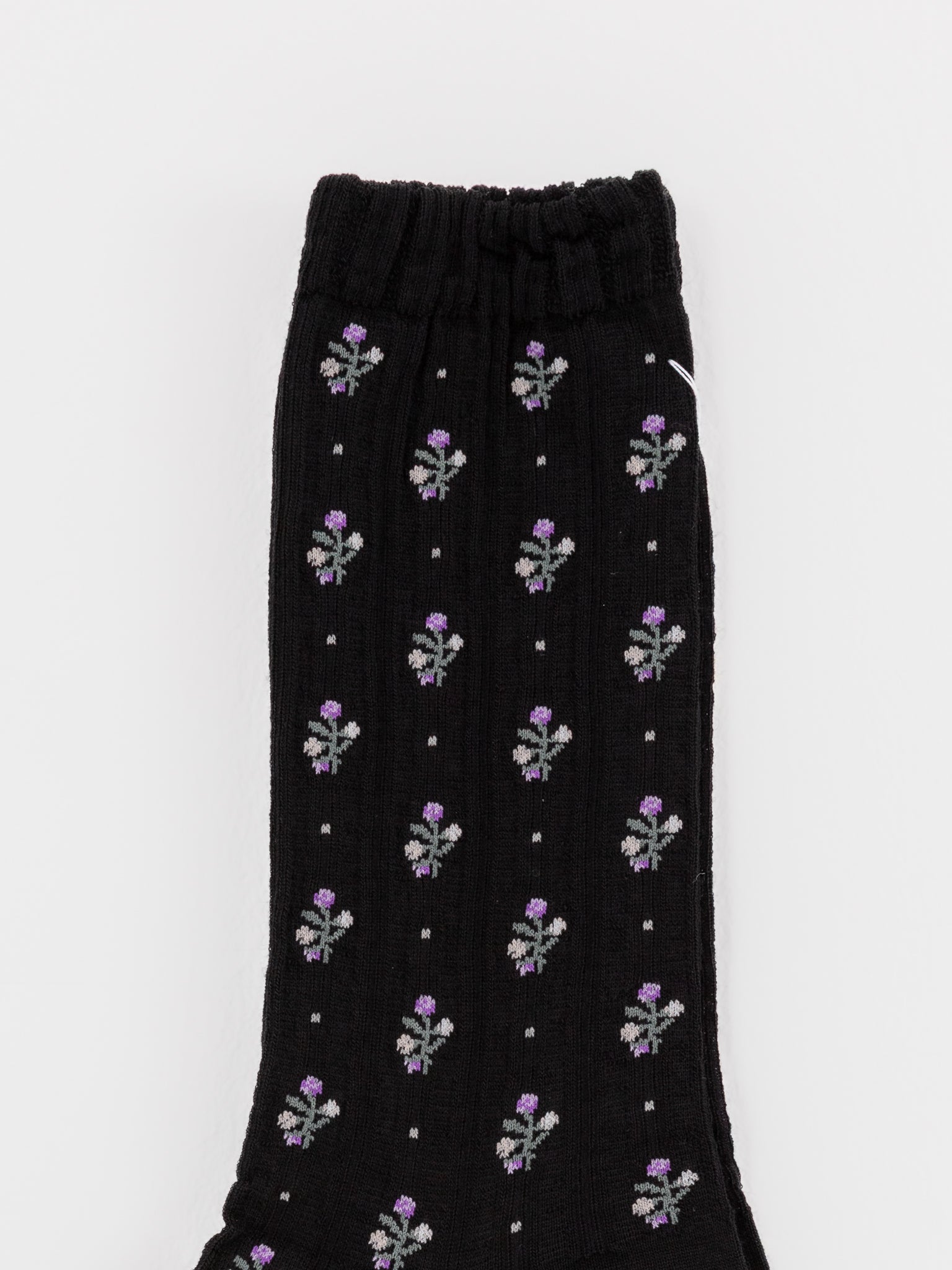 Antipast Flower Stripes Socks in Black - ANTIPAST at Worthwhile - shop SOCK