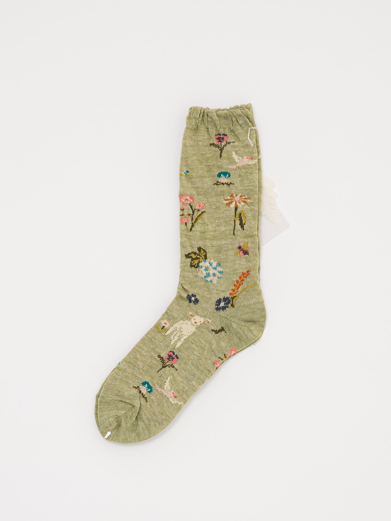 Antipast Garden Flower Socks in Lime - ANTIPAST at Worthwhile - shop SOCK