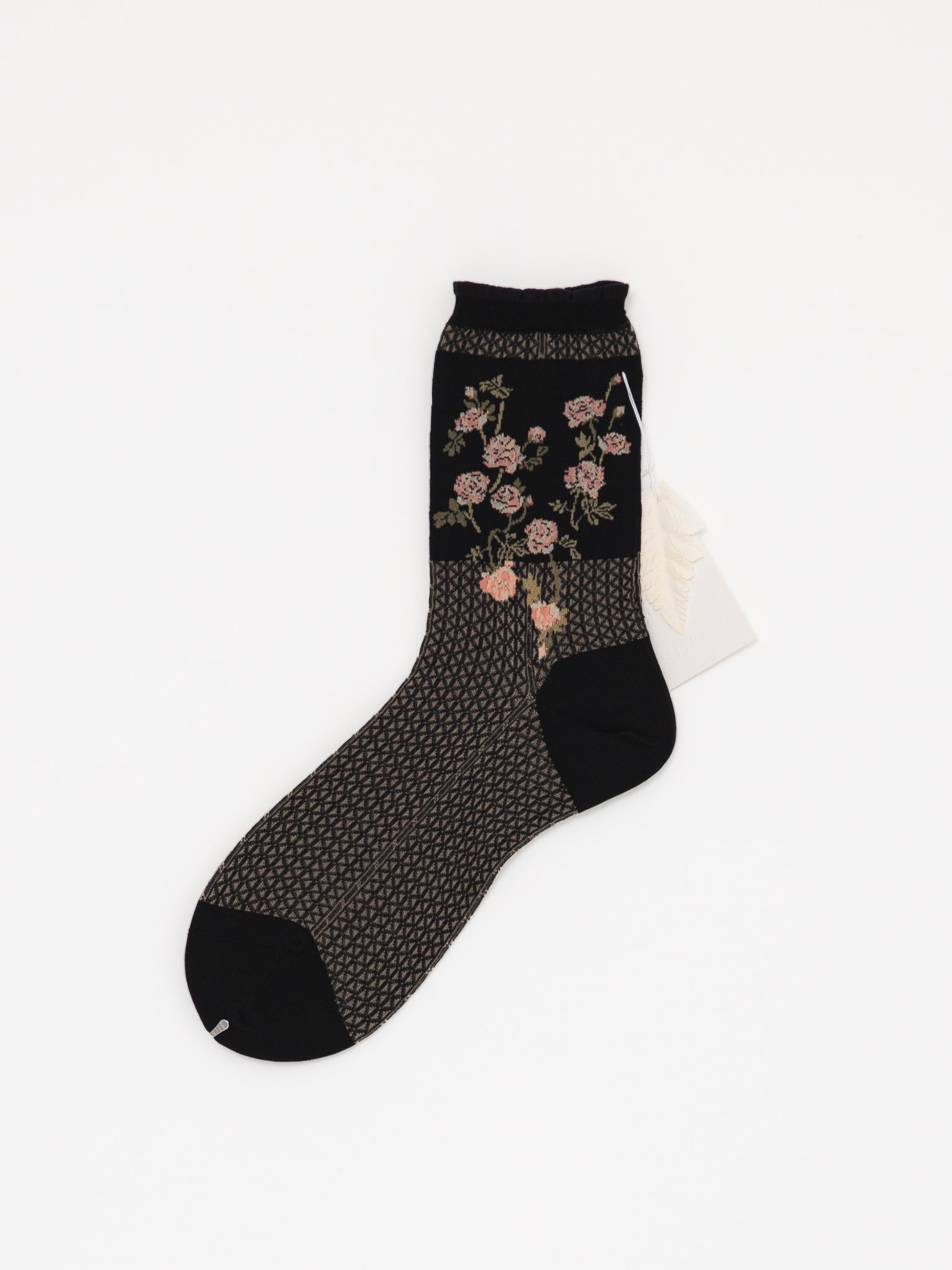 Antipast Flower Basket Socks in Black - ANTIPAST at Worthwhile - shop SOCK