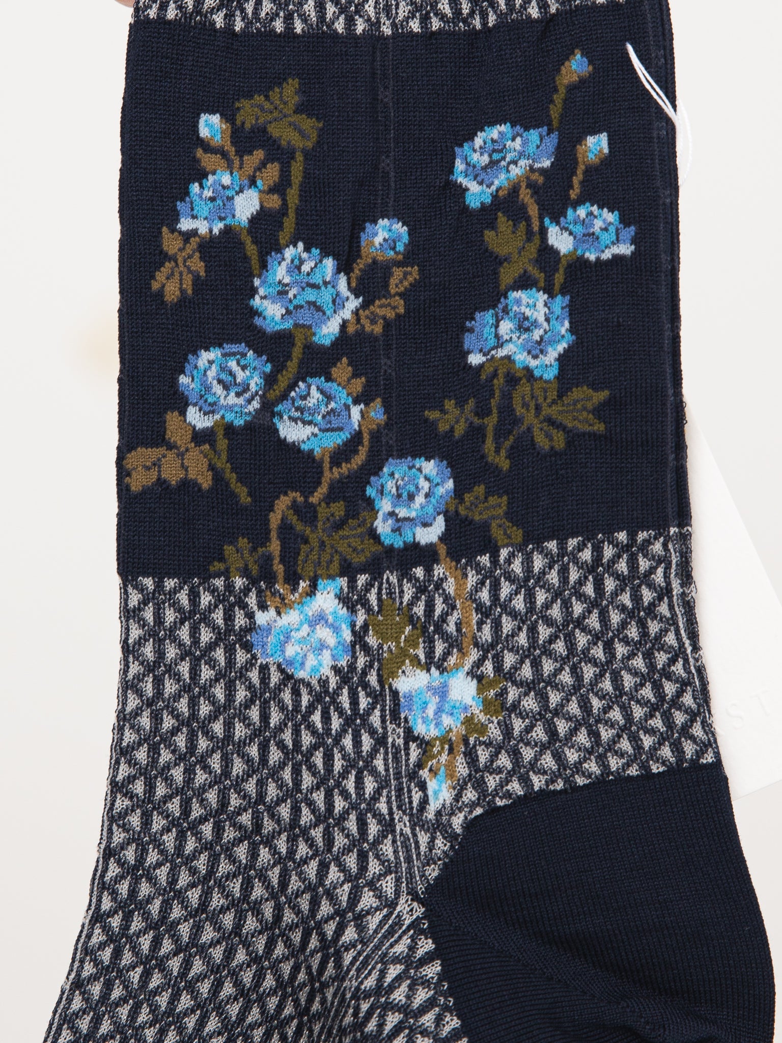 Antipast Flower Basket Socks in Navy - ANTIPAST at Worthwhile - shop SOCK