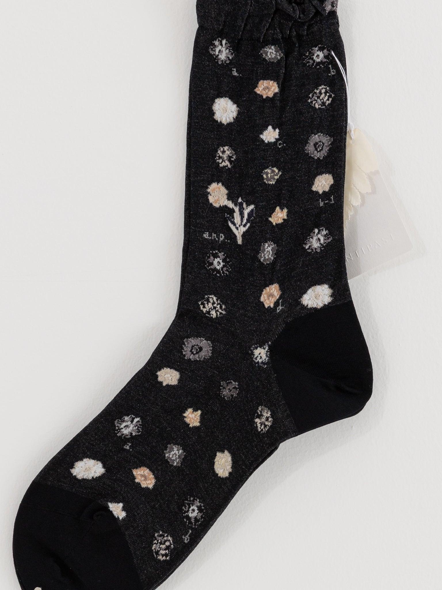Antipast Polka Flower Socks in Black - ANTIPAST at Worthwhile - shop SOCK