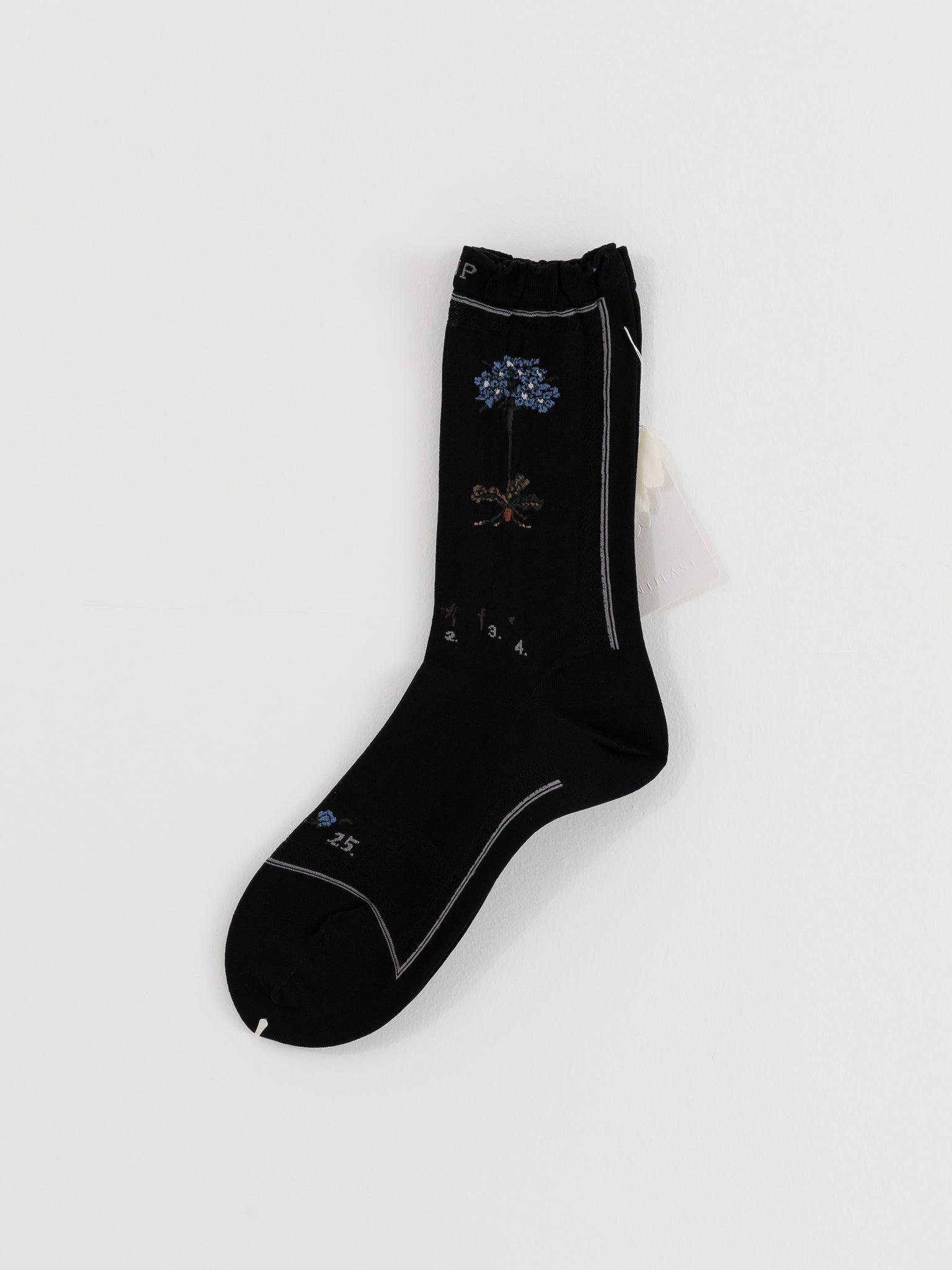 Antipast Botanical Flower Socks in Black - ANTIPAST at Worthwhile - shop SOCK