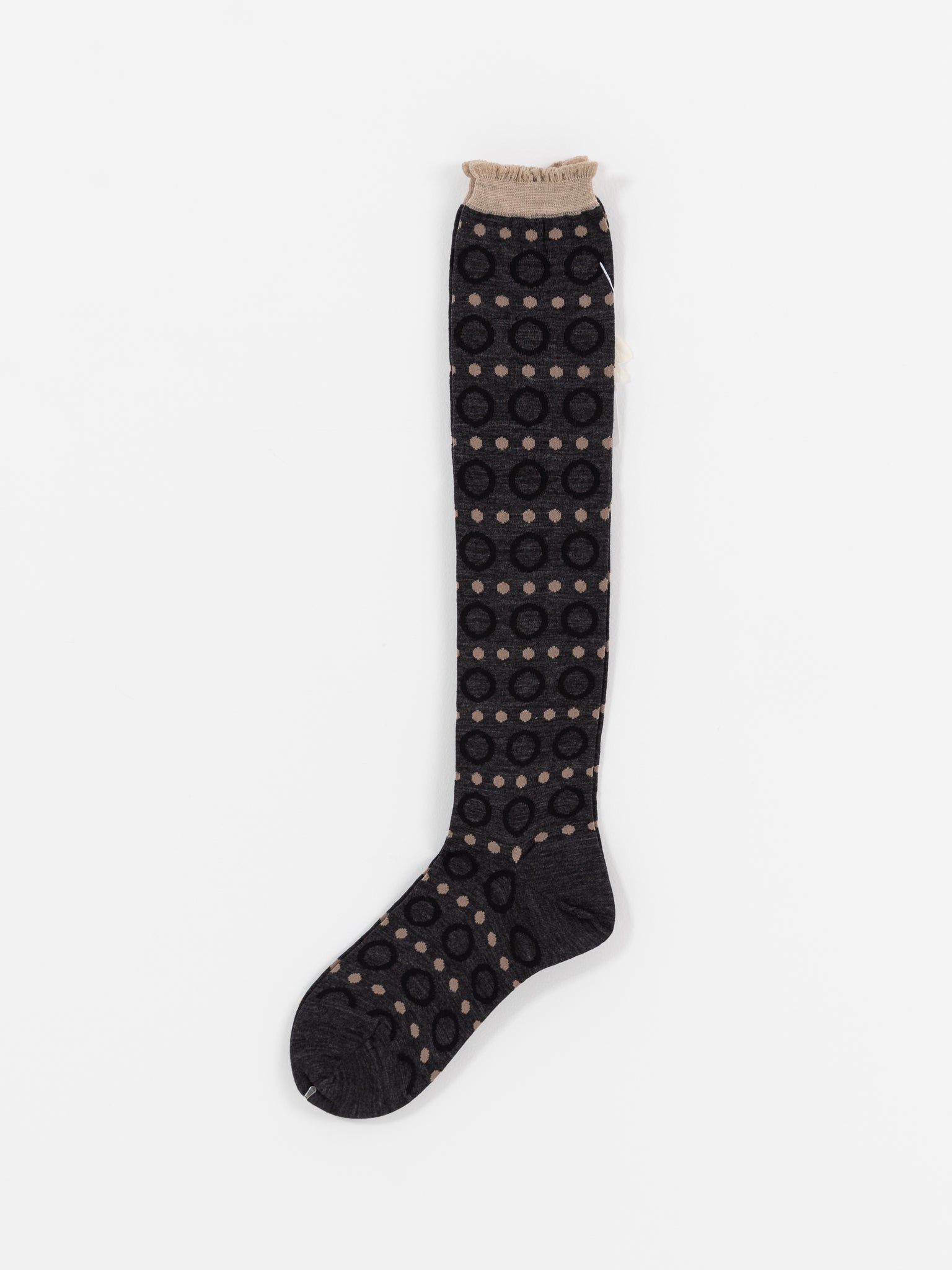 Antipast Ring Ring Ring High Socks in Charcoal - ANTIPAST at Worthwhile - shop SOCK