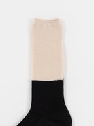 Antipast Two Tone Rib Socks in Black/Ivory - ANTIPAST at Worthwhile - shop SOCK