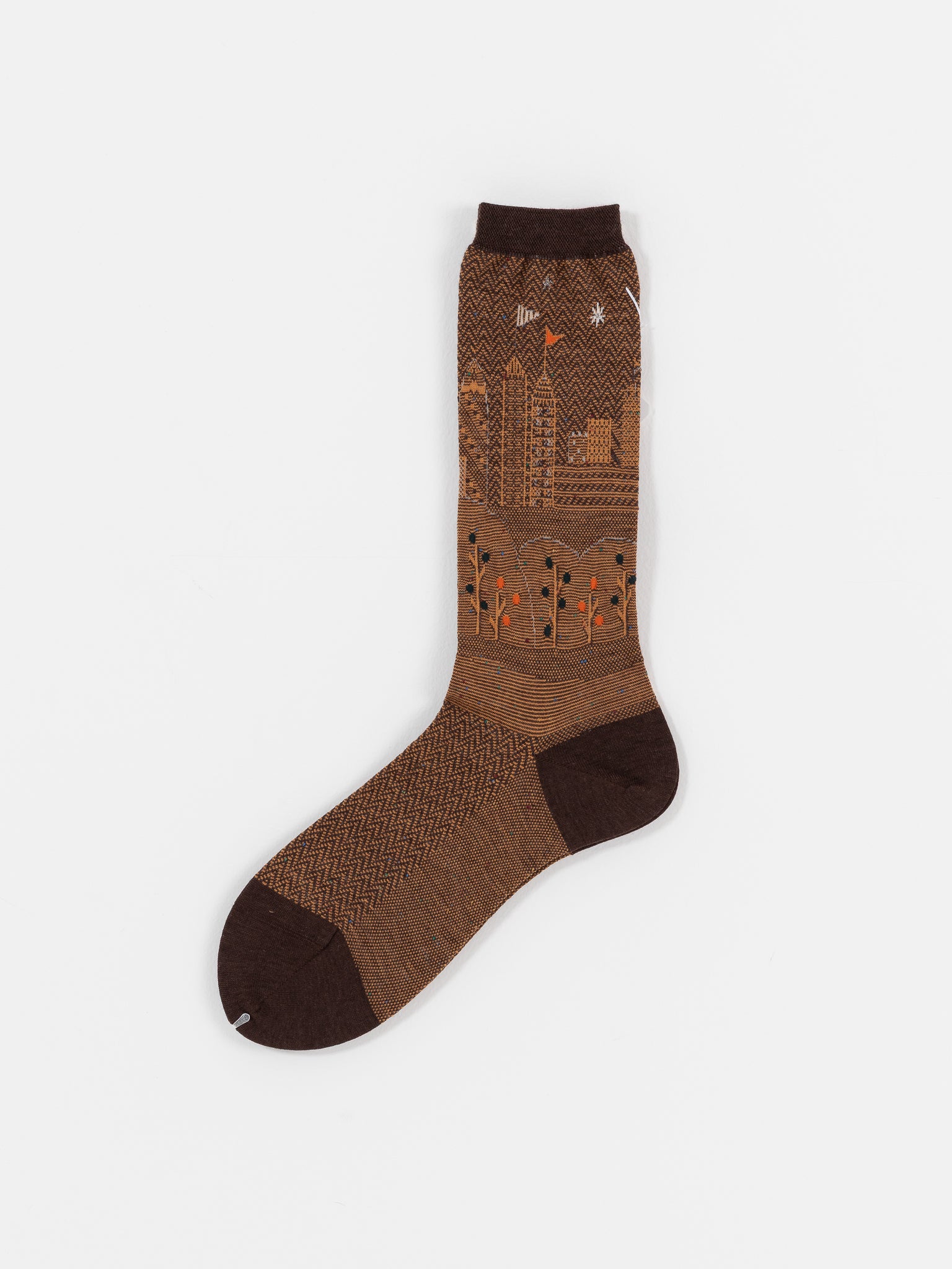 Antipast City Scape Socks in Brown - ANTIPAST at Worthwhile - shop SOCK