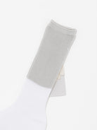 Antipast Two Tone Rib Socks, White/Grey - Worthwhile