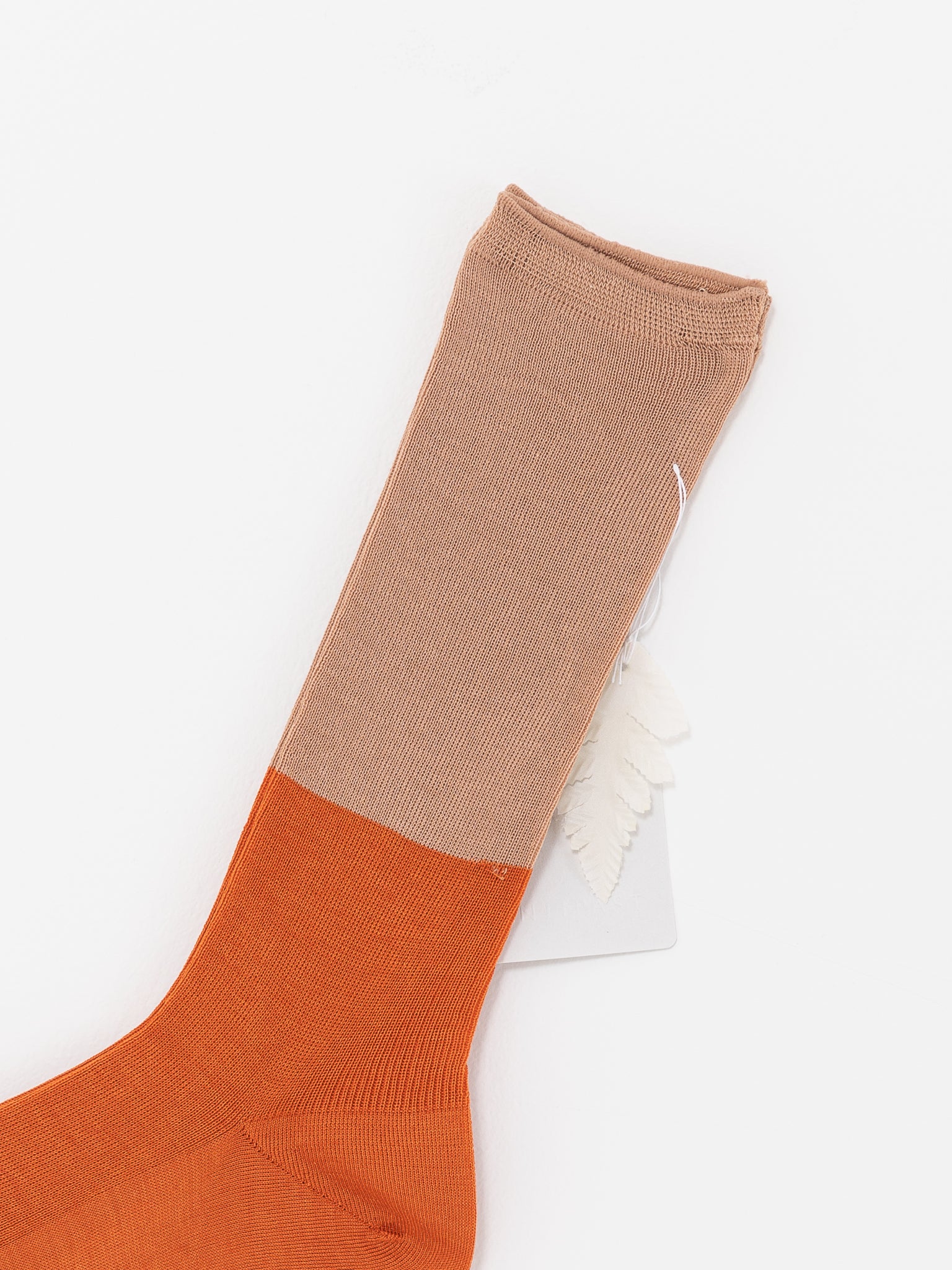 Antipast Two Tone Rib Socks, Orange/Beige - Worthwhile