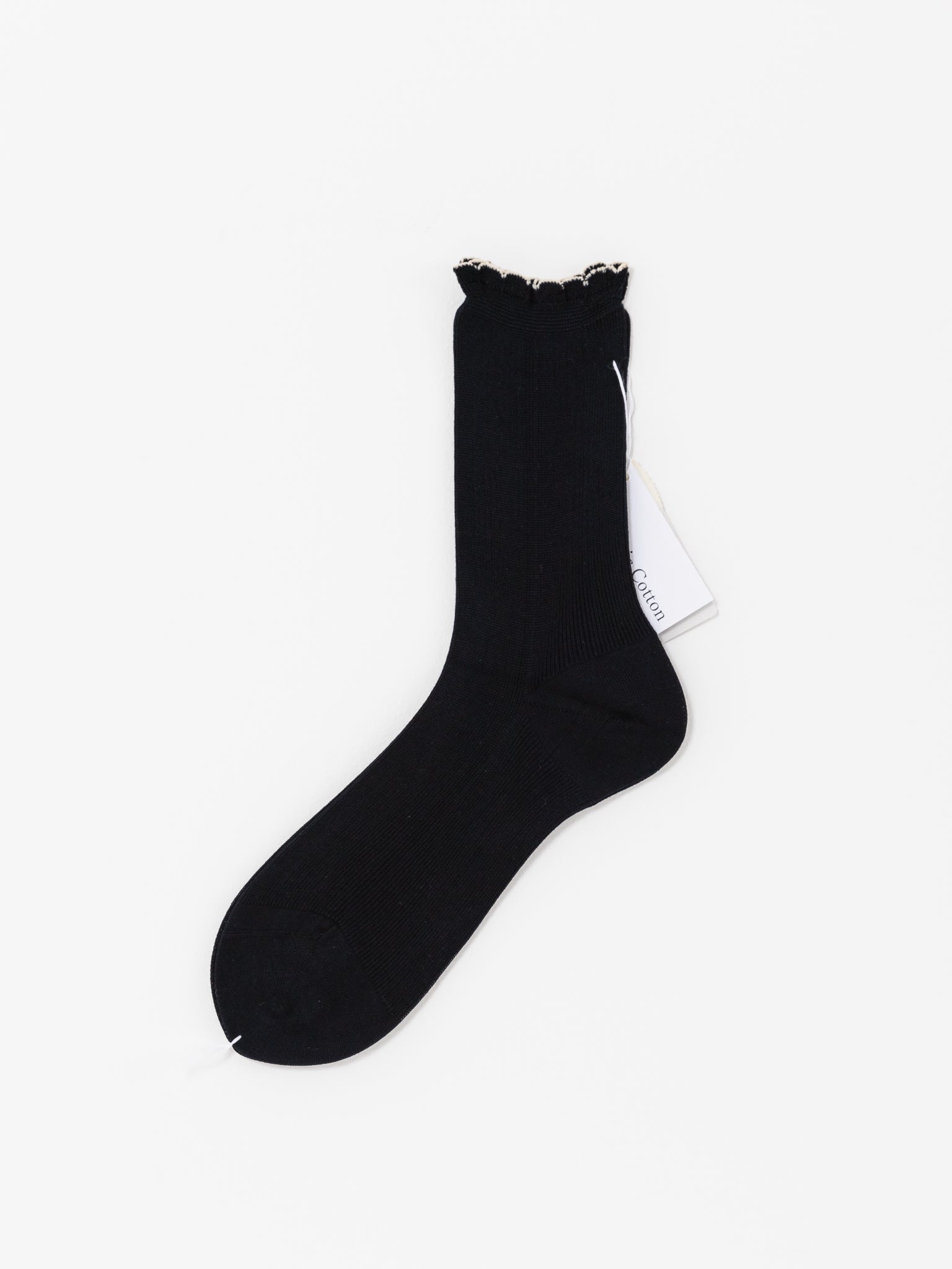 Antipast Solid Rib Socks, Black - Worthwhile
