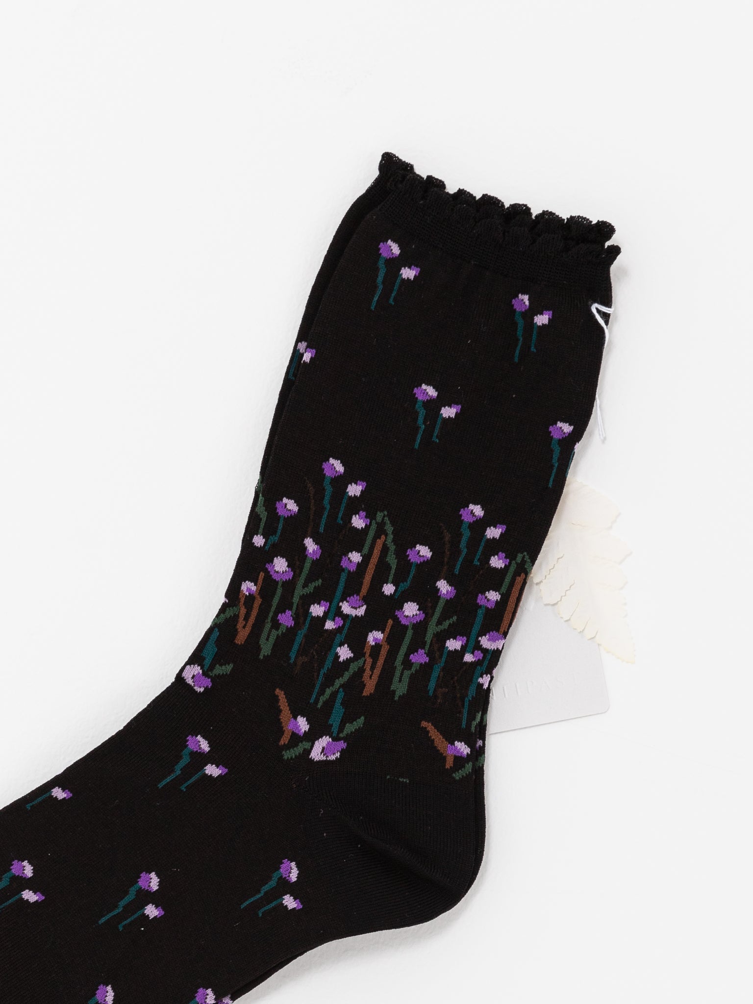 Antipast Full Fly Flower Socks, Black - Worthwhile