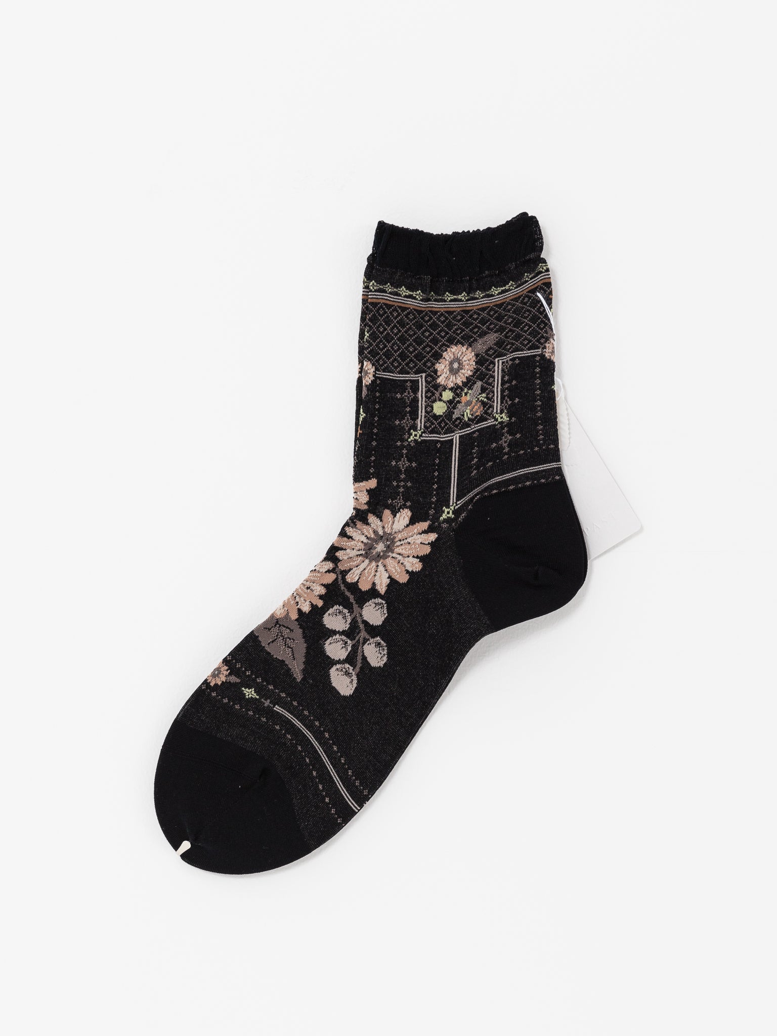Antipast Gerbera Ankle Socks, Black - Worthwhile