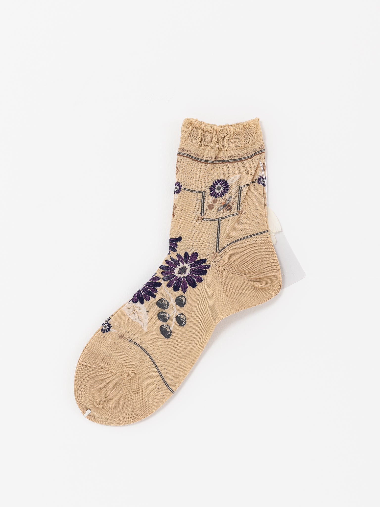 Antipast Gerbera Ankle Socks, Beige - Worthwhile