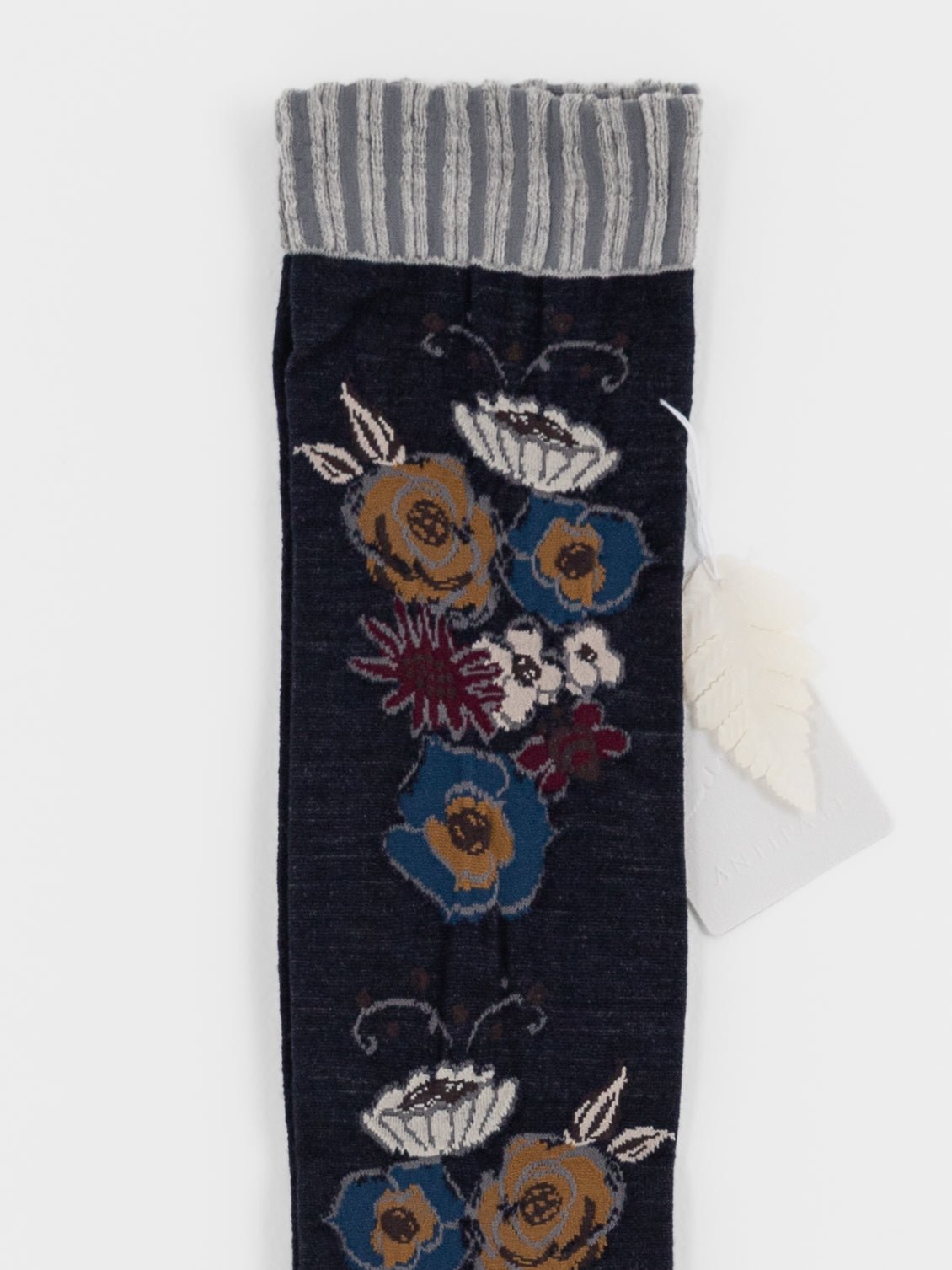 Antipast Cokrico Flower High Socks in Navy - ANTIPAST at Worthwhile - shop SOCK