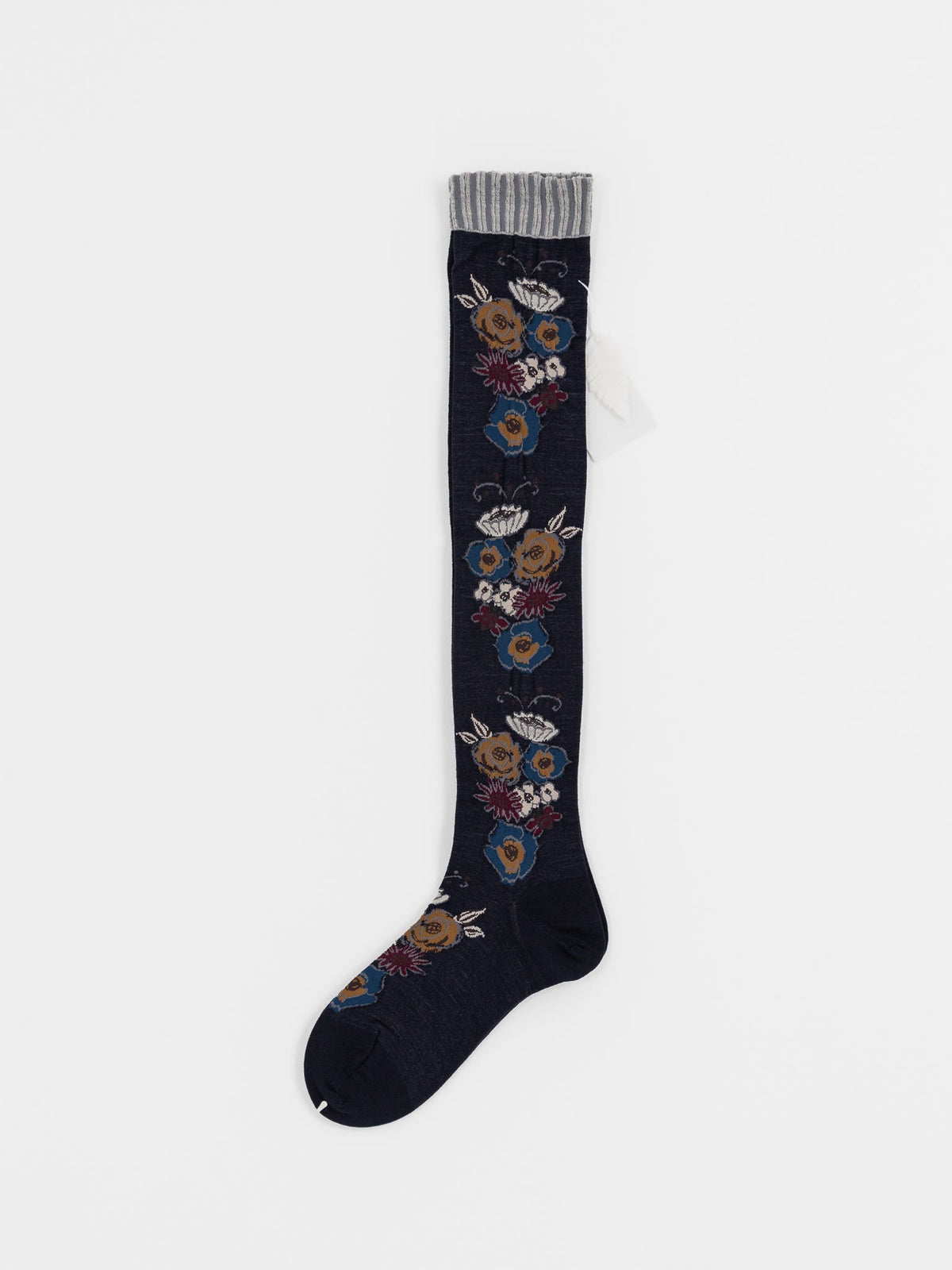 Antipast Cokrico Flower High Socks in Navy - ANTIPAST at Worthwhile - shop SOCK