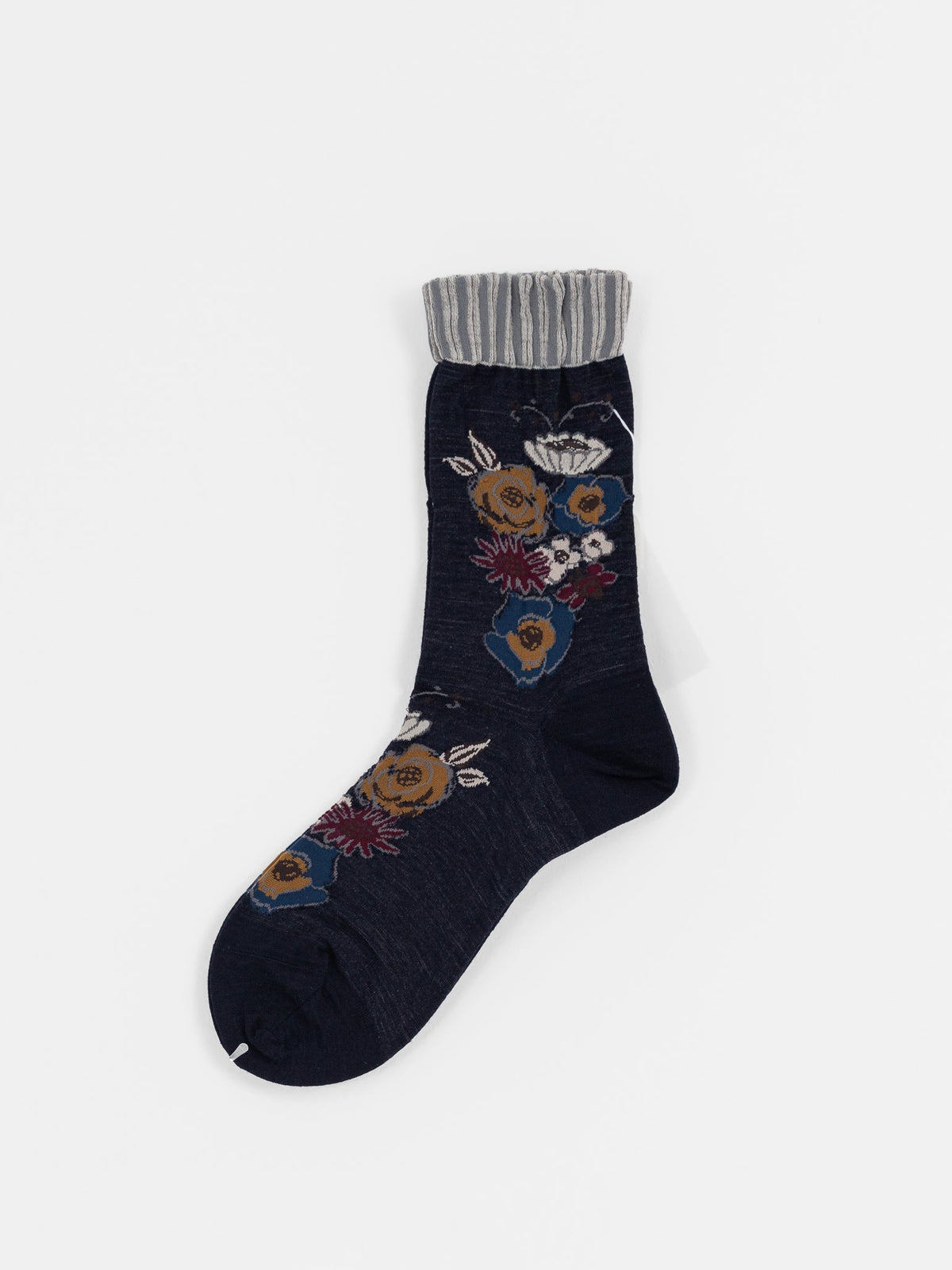 Antipast Cokrico Flower Socks in Navy - ANTIPAST at Worthwhile - shop SOCK