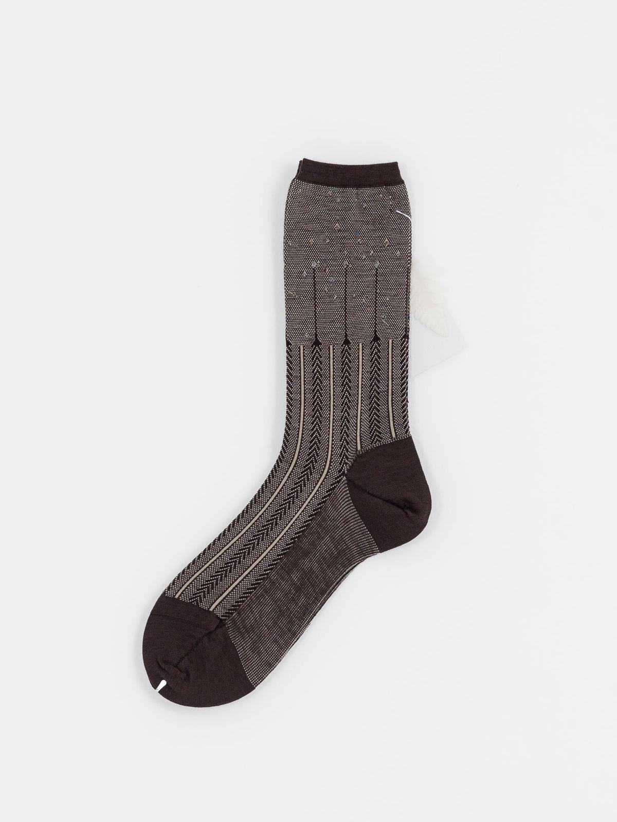 Antipast Herringbone Socks in Brown - ANTIPAST at Worthwhile - shop SOCK