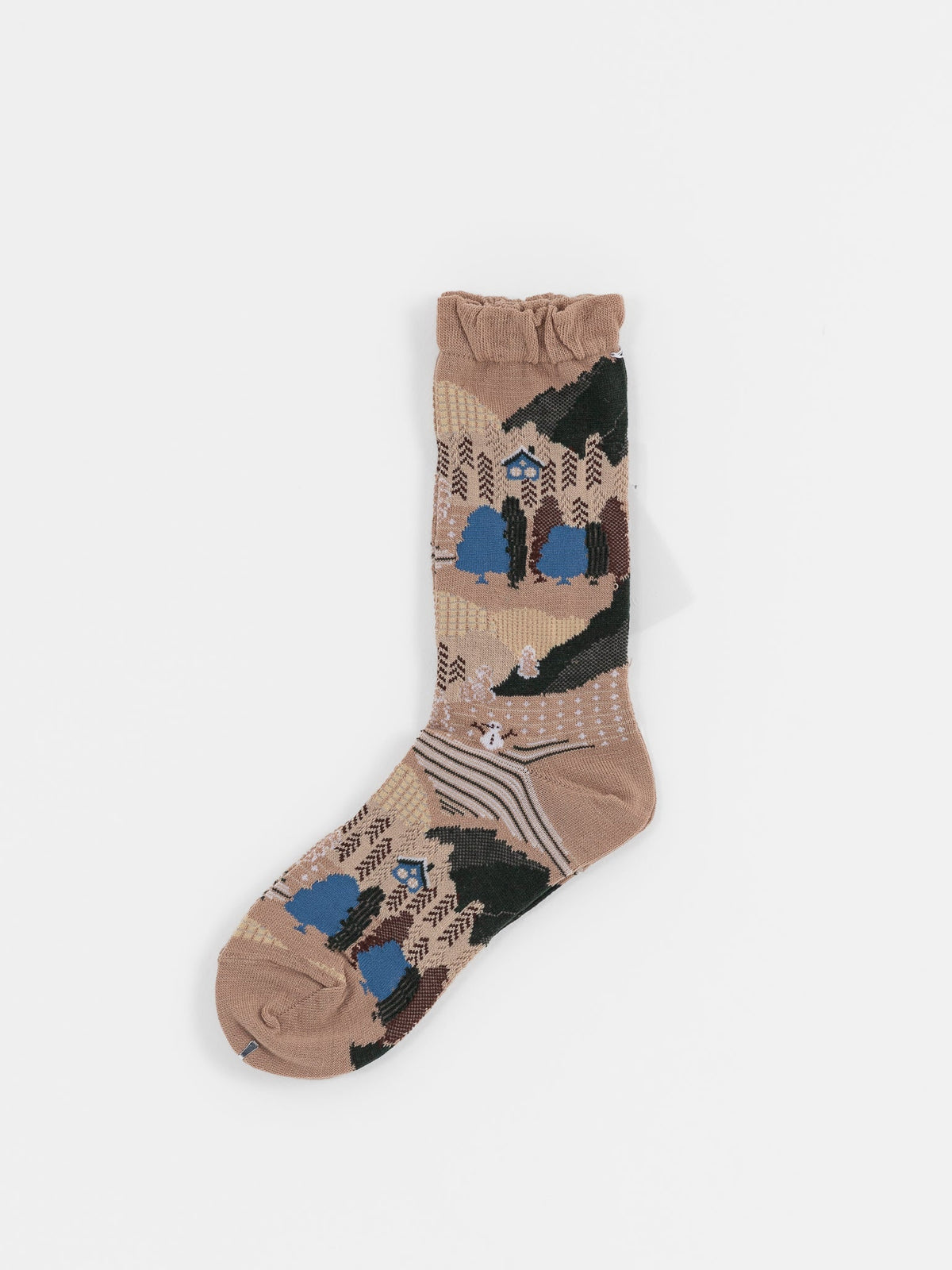 Antipast Snowy Winter Socks in Beige - ANTIPAST at Worthwhile - shop SOCK