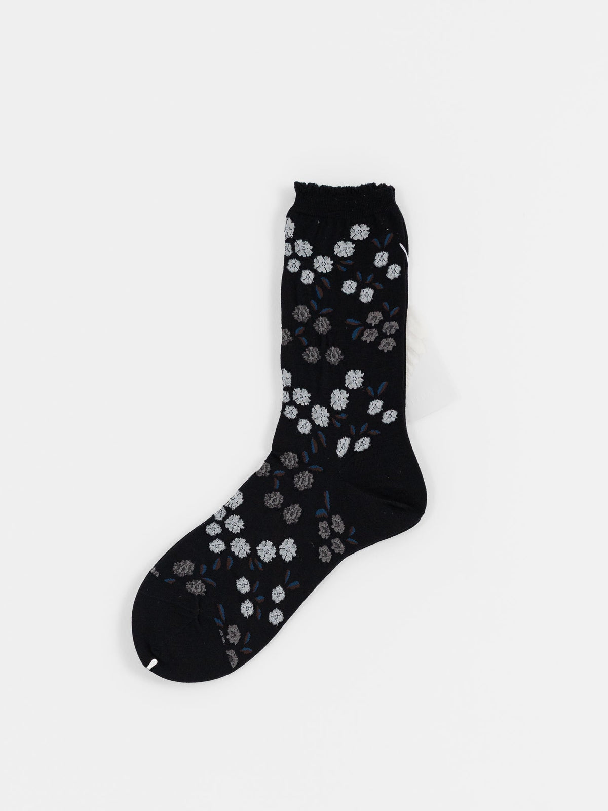 Antipast Tiny Flowers Socks in Black - ANTIPAST at Worthwhile - shop SOCK
