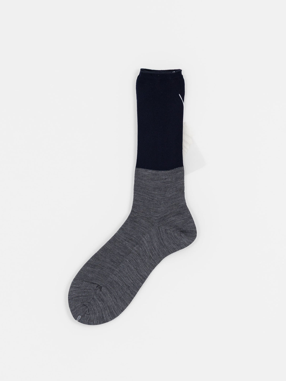 Antipast Two Tone Socks in Grey & Navy - ANTIPAST at Worthwhile - shop SOCK