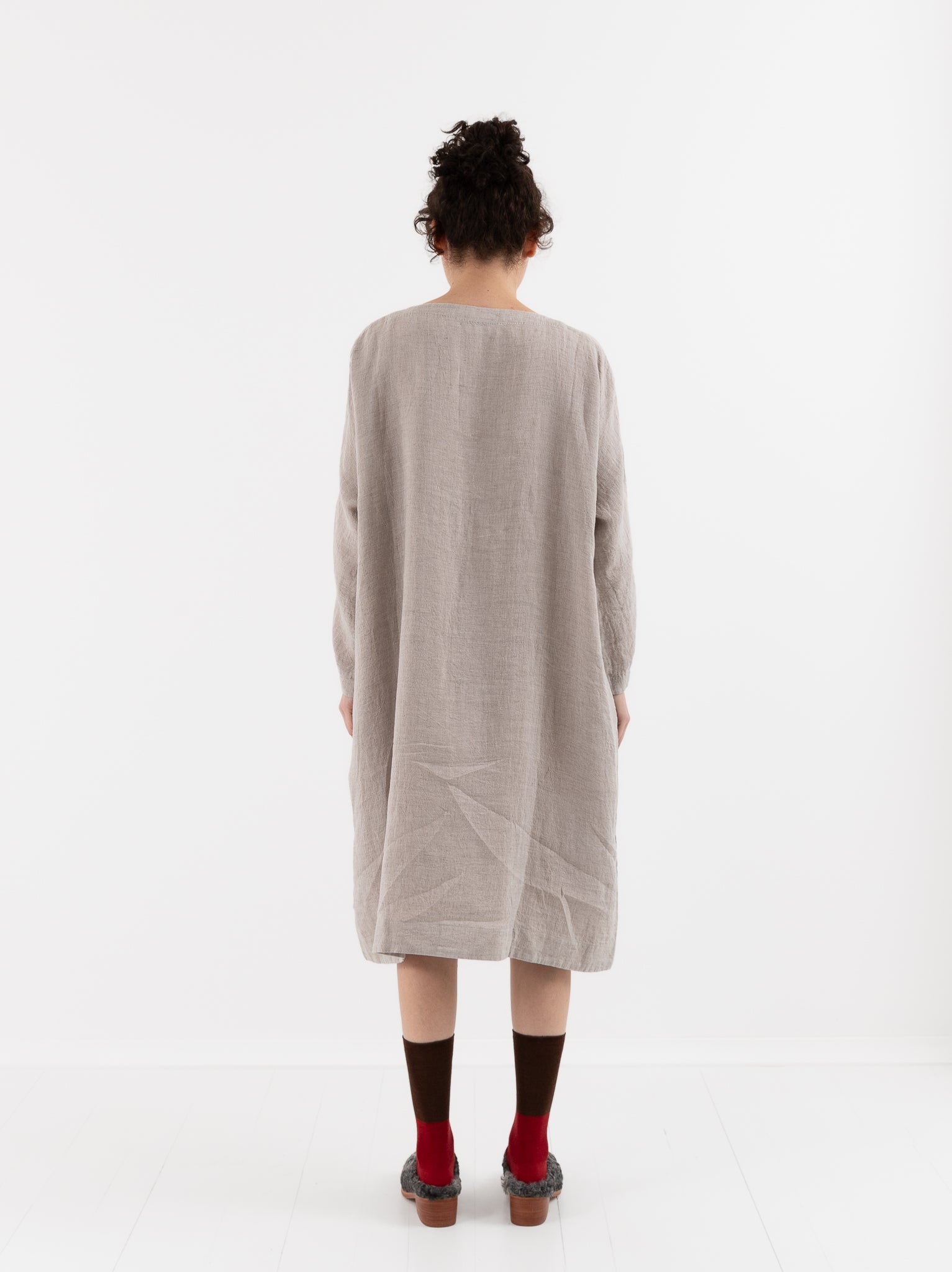 AODRESS Multi Stripe Patchwork Dress No. 10 in Pearl Grey - AODRESS at Worthwhile - shop DRESS