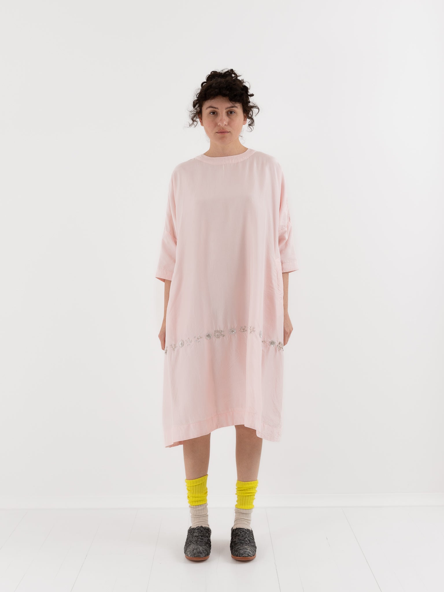 AODRESS Horizon Side Patch Dress in Rose Quartz - AODRESS at Worthwhile - shop DRESS