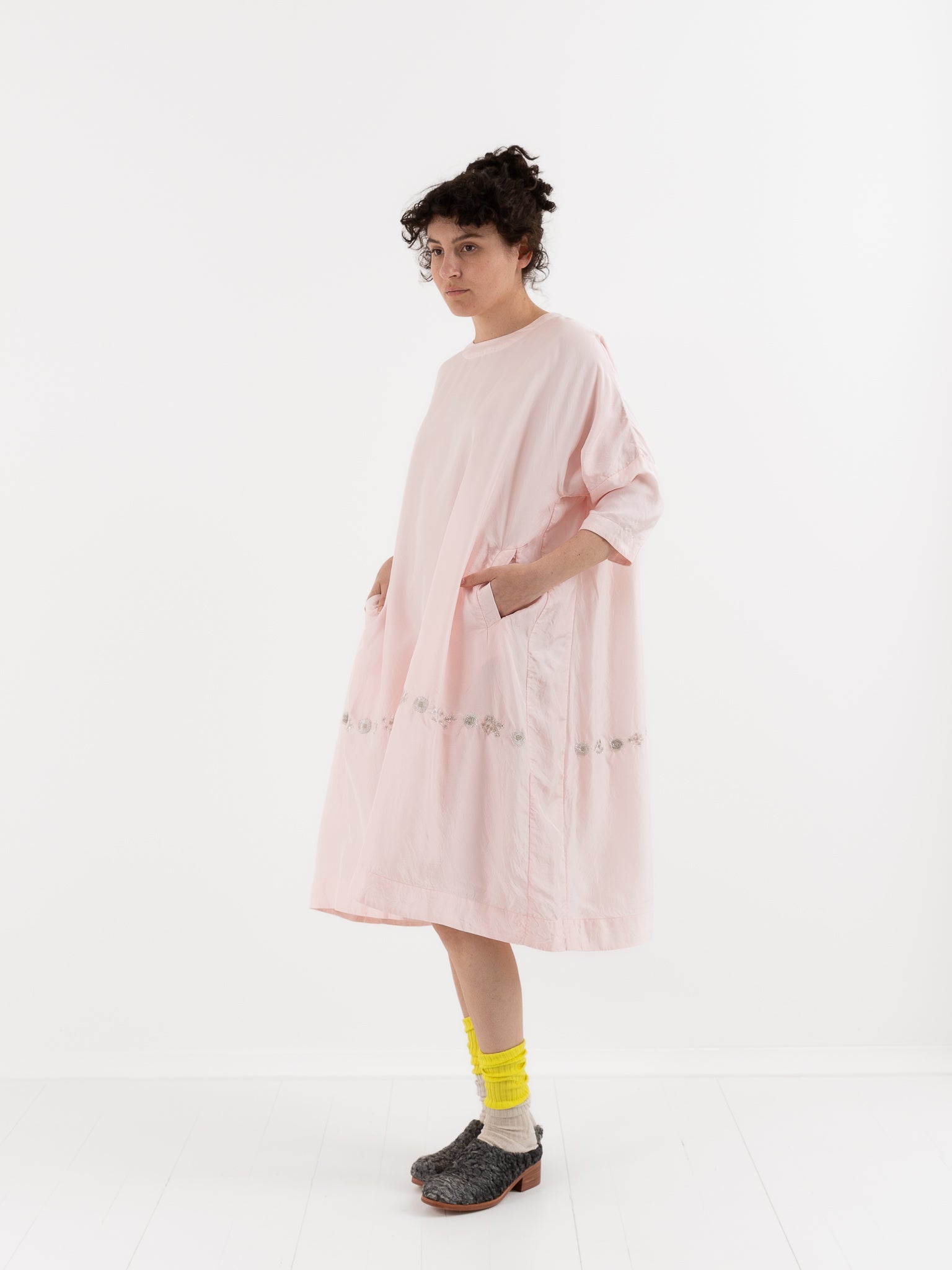 AODRESS Horizon Side Patch Dress in Rose Quartz - AODRESS at Worthwhile - shop DRESS