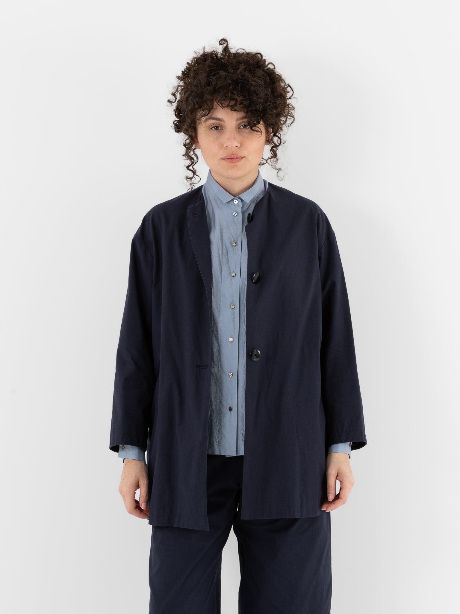 Arts & Science New Granny Short Coat in Navy - ARTS & SCIENCE at Worthwhile - shop COAT