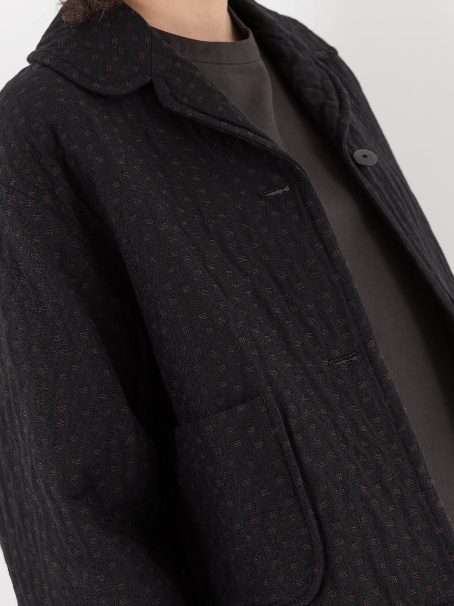 Arts & Science Big Collar Short Jacket in Black - ARTS & SCIENCE at Worthwhile - shop JACKET