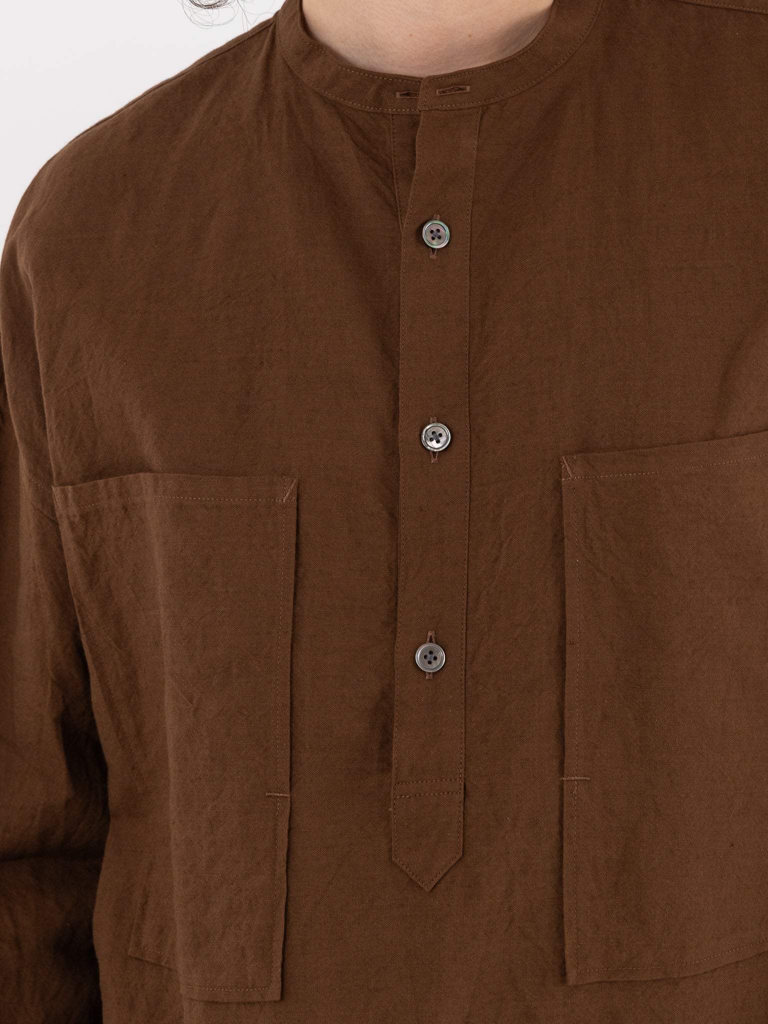 Arts & Science Lartigue Pullover Shirt in Light Brown - ARTS & SCIENCE at Worthwhile - shop TOP