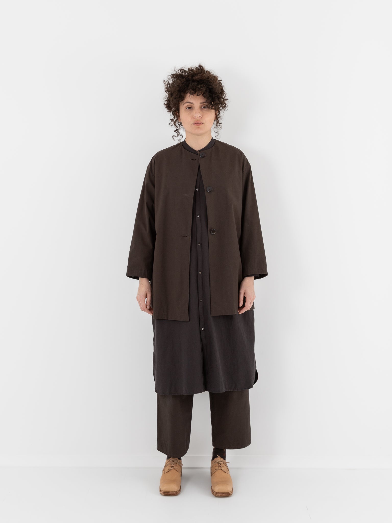 Arts & Science New Granny Short Coat in Brown - ARTS & SCIENCE at Worthwhile - shop COAT