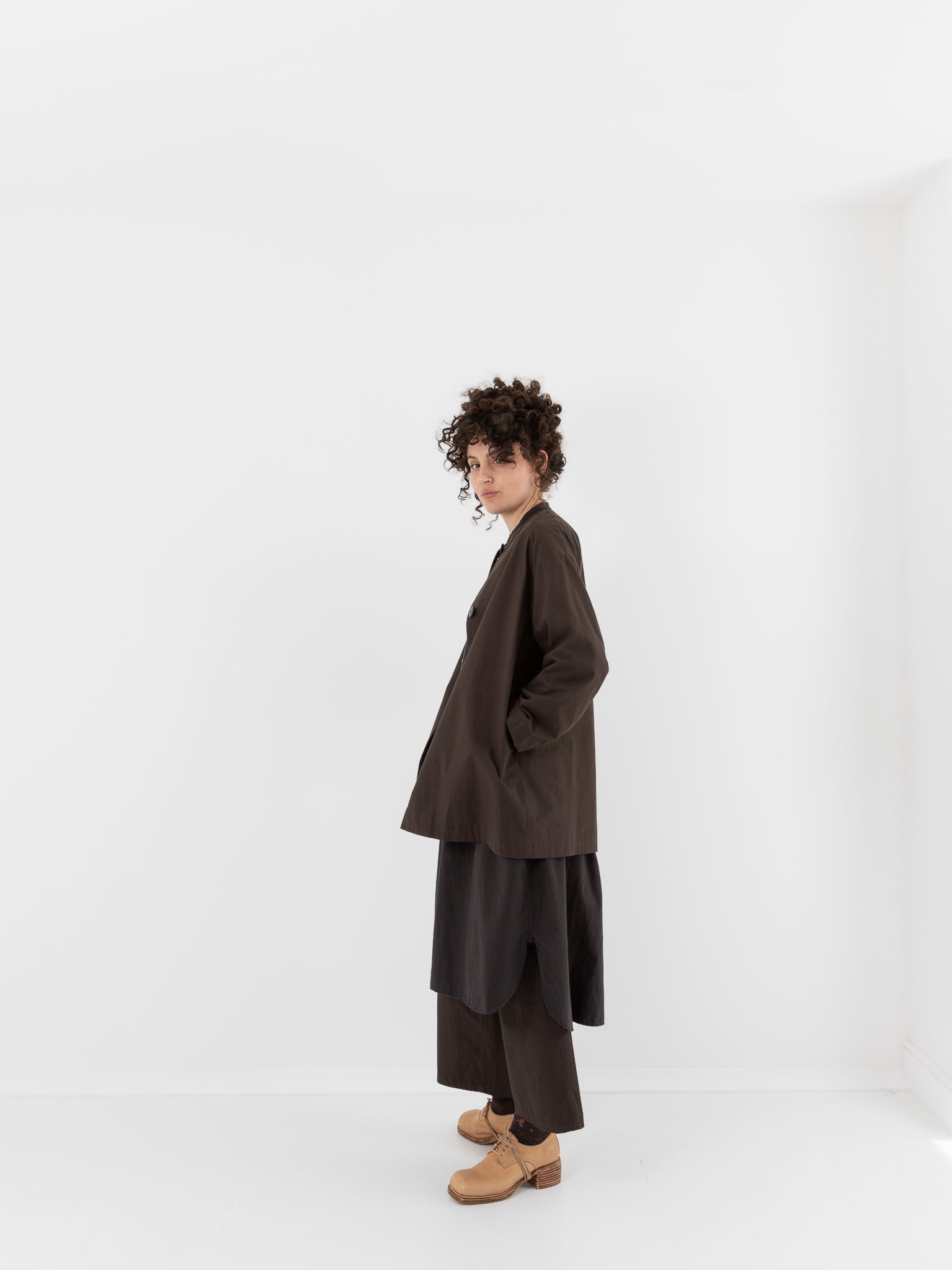 Arts & Science New Granny Short Coat in Brown - ARTS & SCIENCE at Worthwhile - shop COAT
