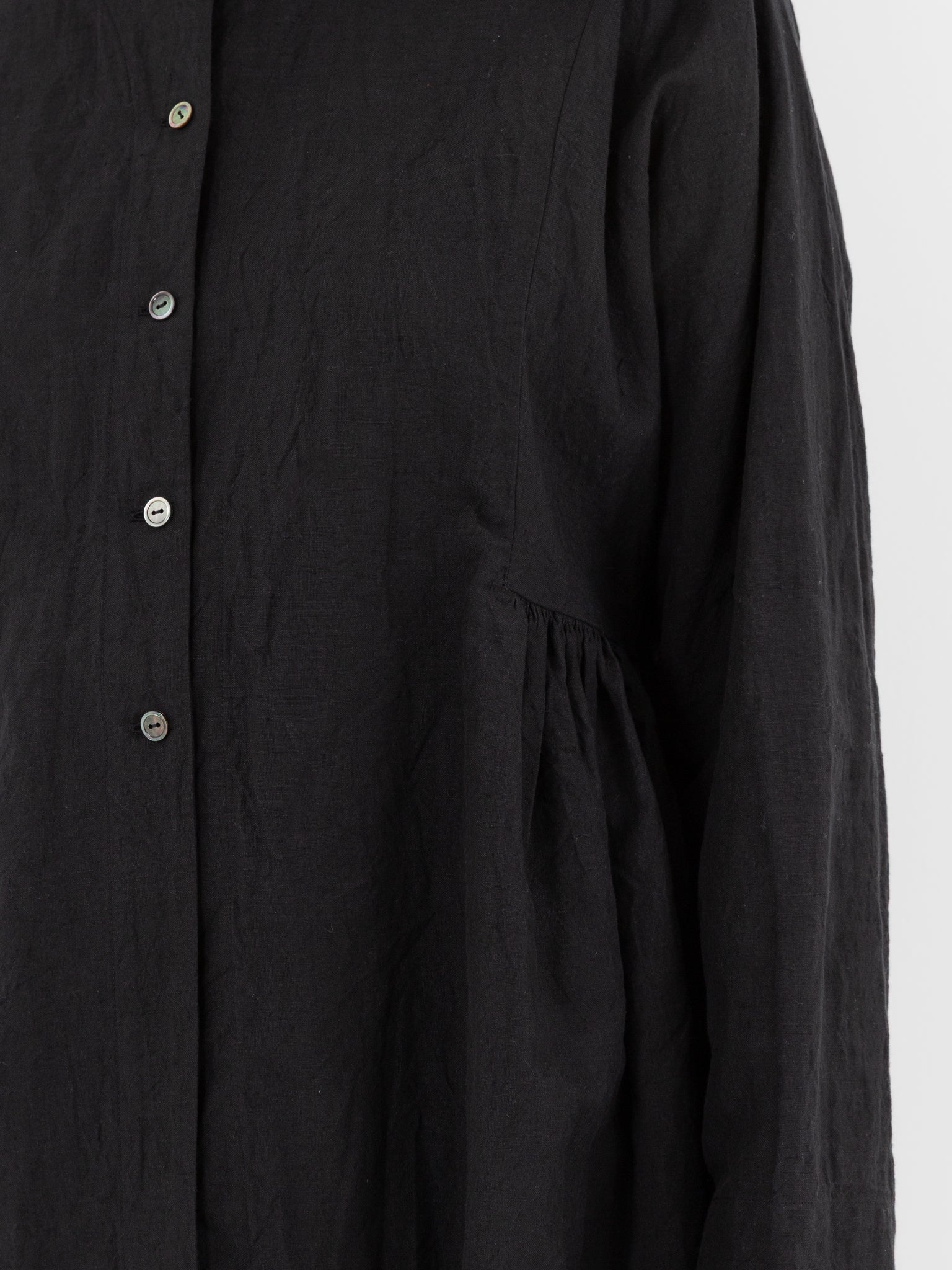 Arts & Science Side Gather Blouse in Black - ARTS & SCIENCE at Worthwhile - shop TOP