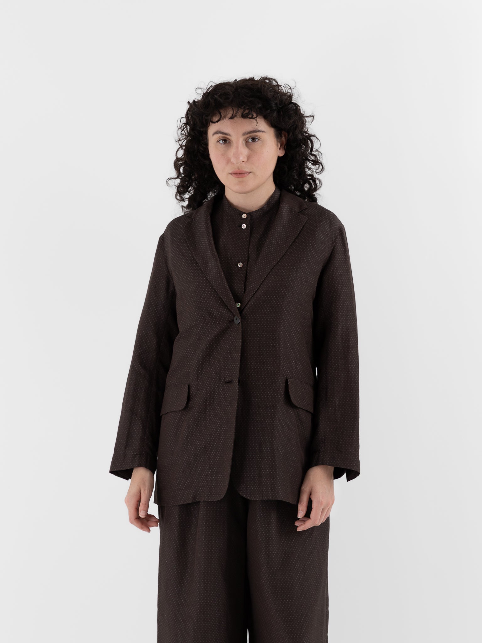 Arts & Science Loose Fit Jacket in Brown - ARTS & SCIENCE at Worthwhile - shop JACKET