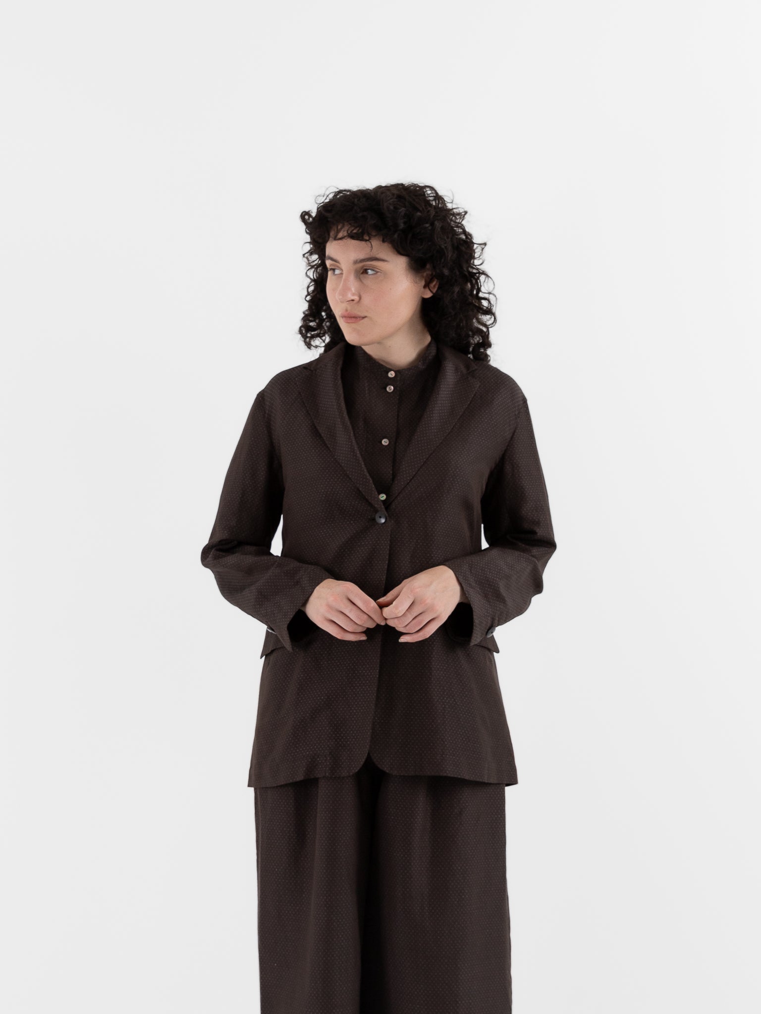 Arts & Science Loose Fit Jacket in Brown - ARTS & SCIENCE at Worthwhile - shop JACKET