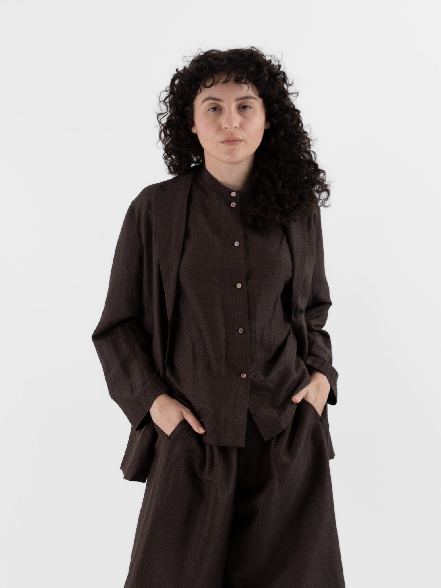 Arts & Science Loose Fit Jacket in Brown - ARTS & SCIENCE at Worthwhile - shop JACKET