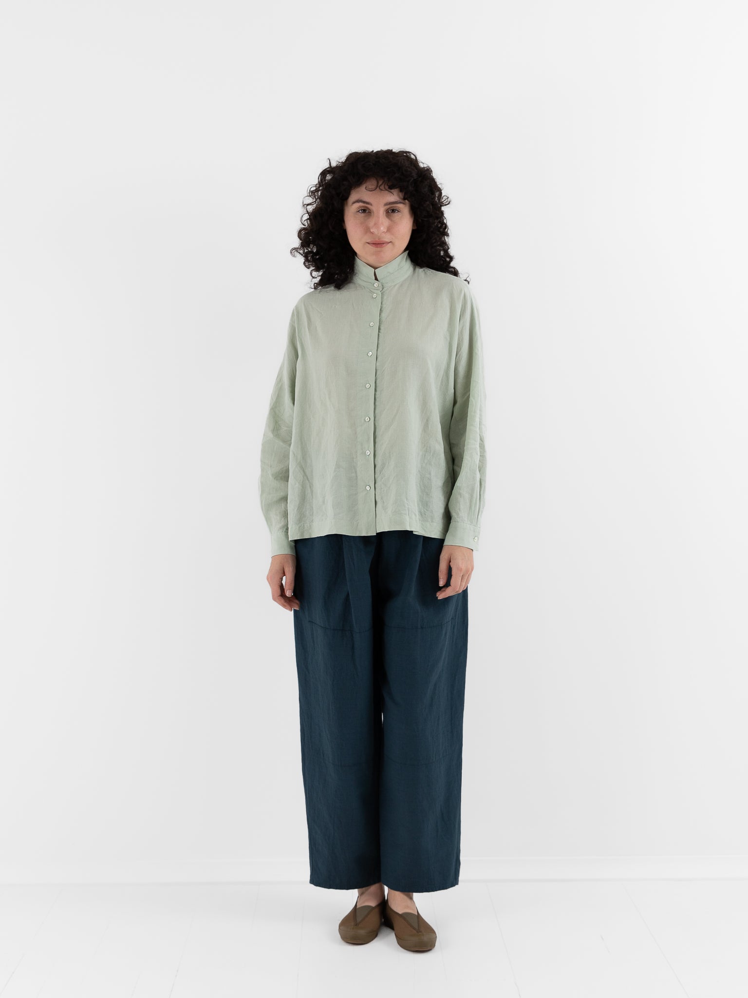 Arts & Science One Tuck Relaxed Fit Pants in Blue Green - ARTS & SCIENCE at Worthwhile - shop PANT
