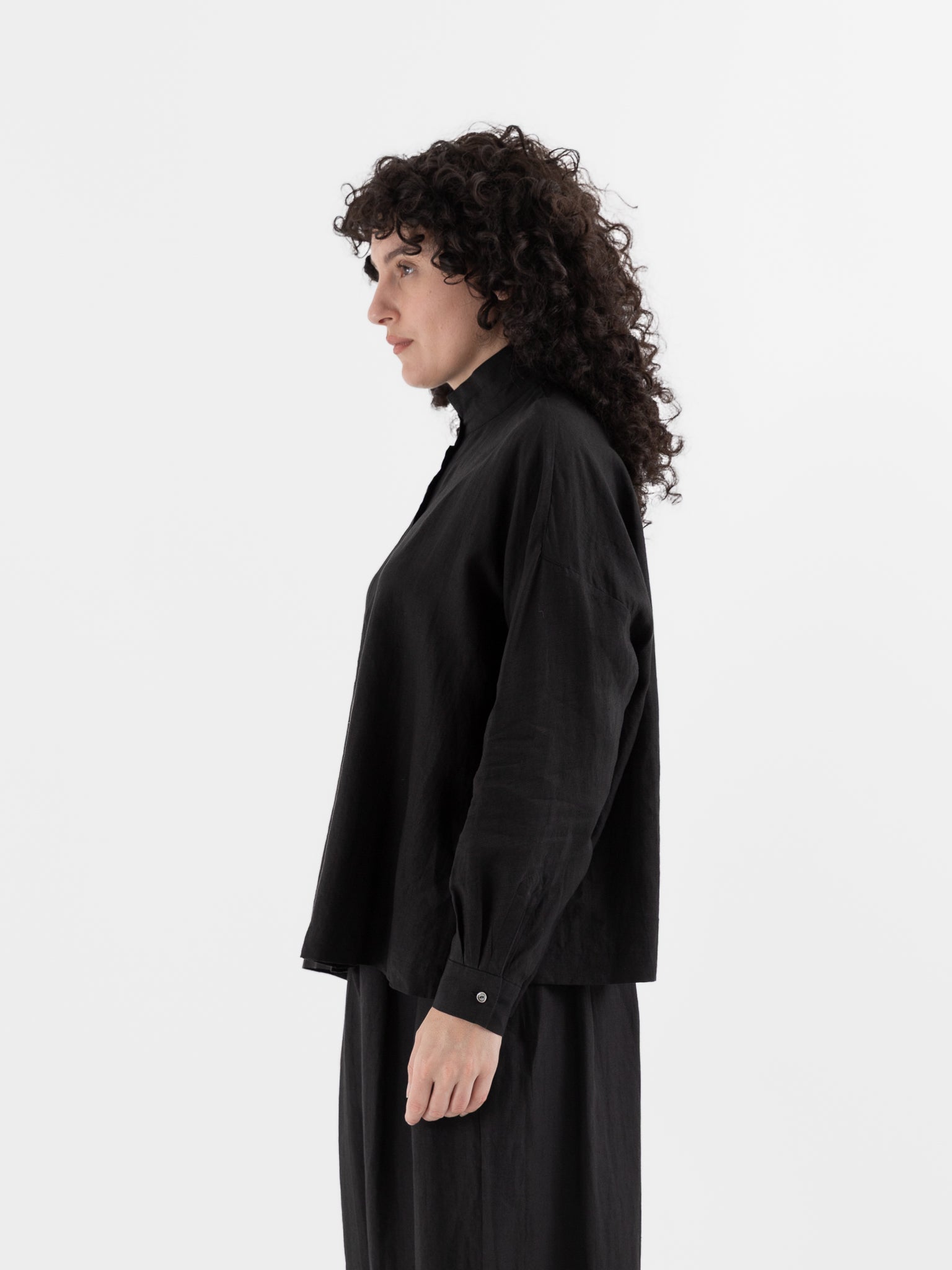 Arts & Science Granny Line Box Shirt in Black - ARTS & SCIENCE at Worthwhile - shop TOP