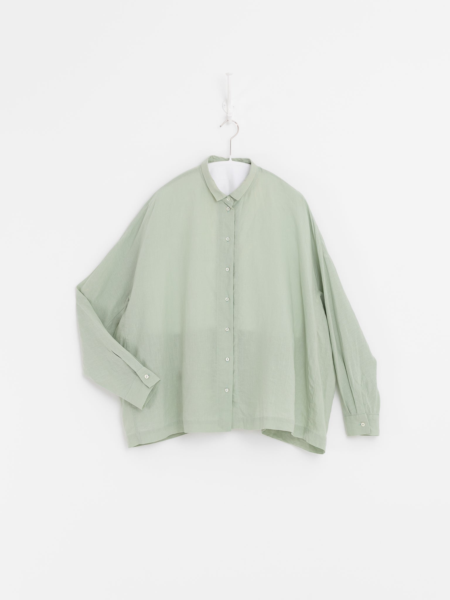 Arts & Science Granny Line Box Shirt in Light Sage Green - ARTS & SCIENCE at Worthwhile - shop TOP