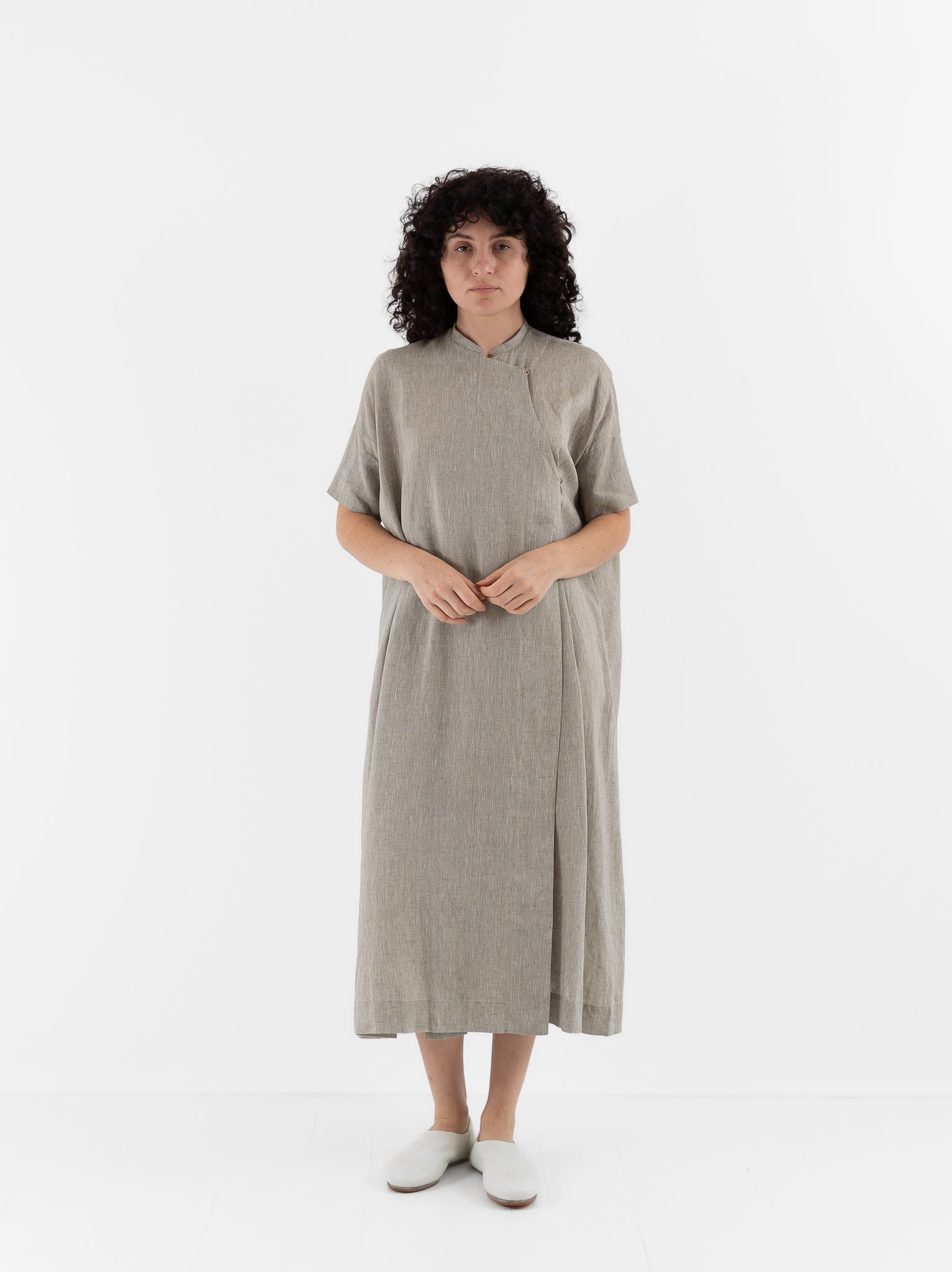 Arts & Science Ethnic Wrap Dress in Vintage Light Green - ARTS & SCIENCE at Worthwhile - shop DRESS