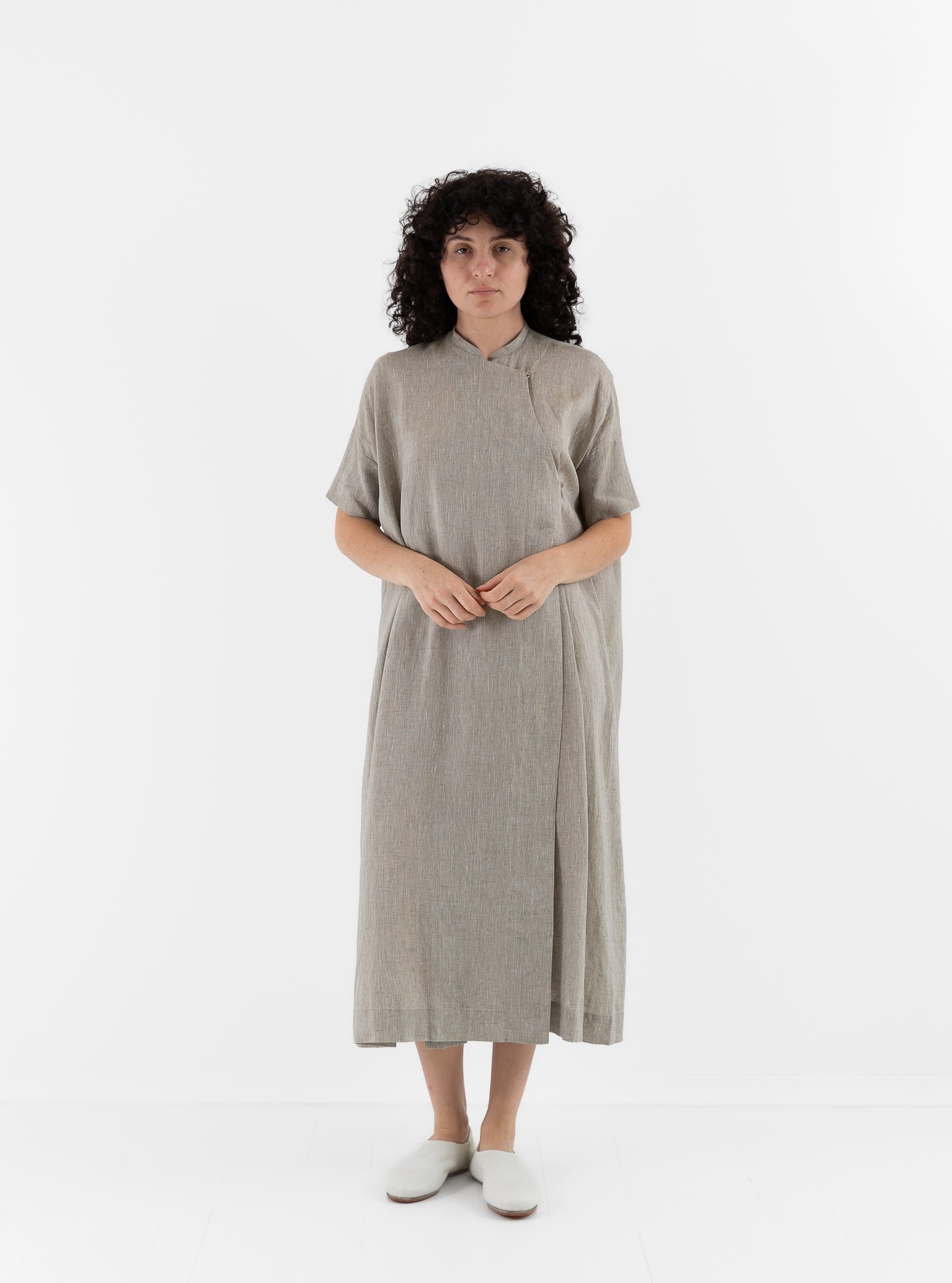 Arts & Science Ethnic Wrap Dress in Vintage Light Green - ARTS & SCIENCE at Worthwhile - shop DRESS