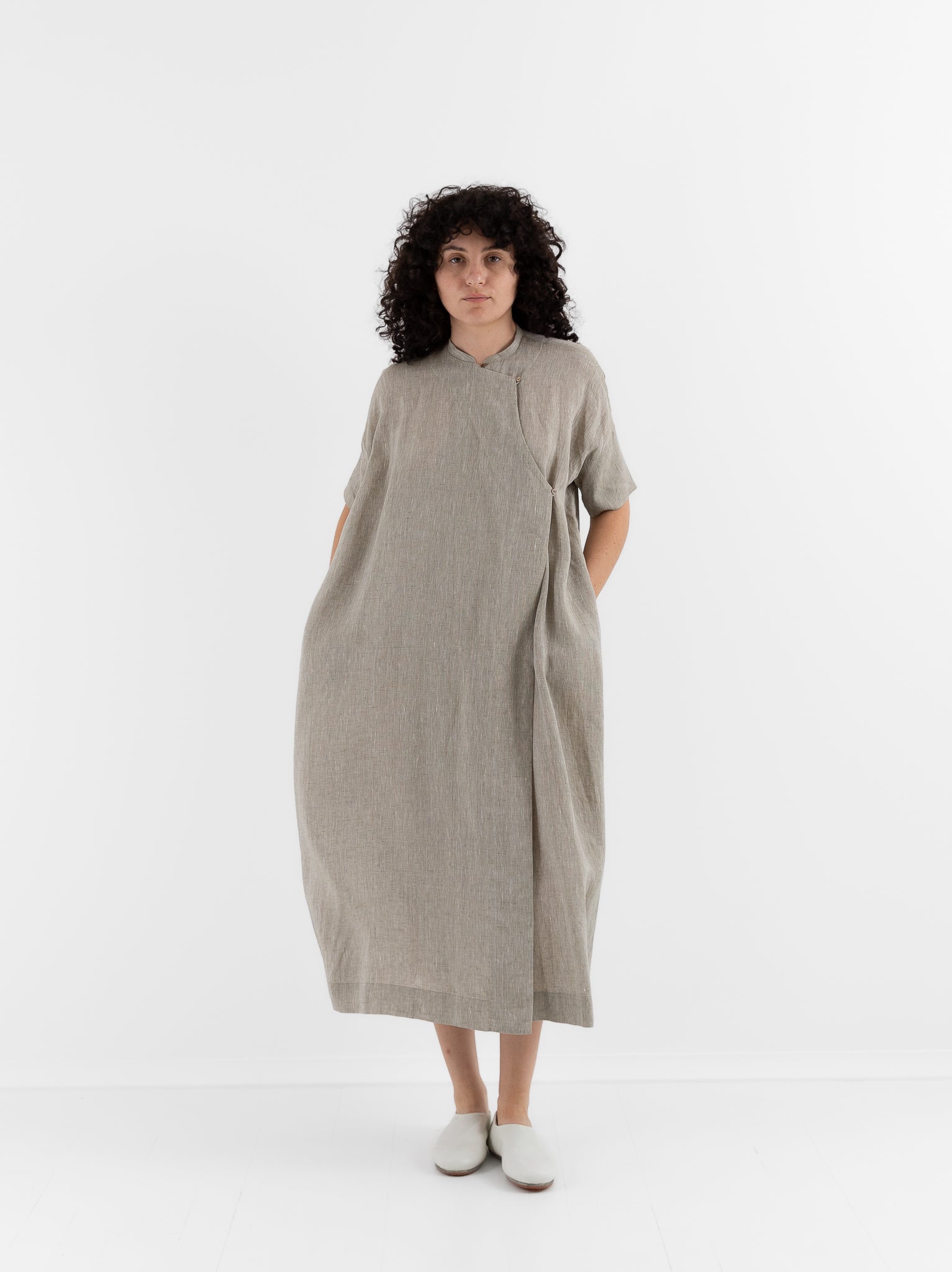Arts & Science Ethnic Wrap Dress in Vintage Light Green - ARTS & SCIENCE at Worthwhile - shop DRESS