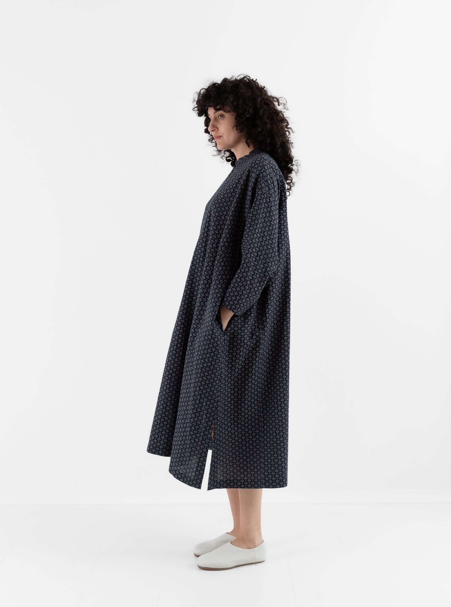 Arts & Science Ethnic Line Dress in Dark Navy - ARTS & SCIENCE at Worthwhile - shop DRESS